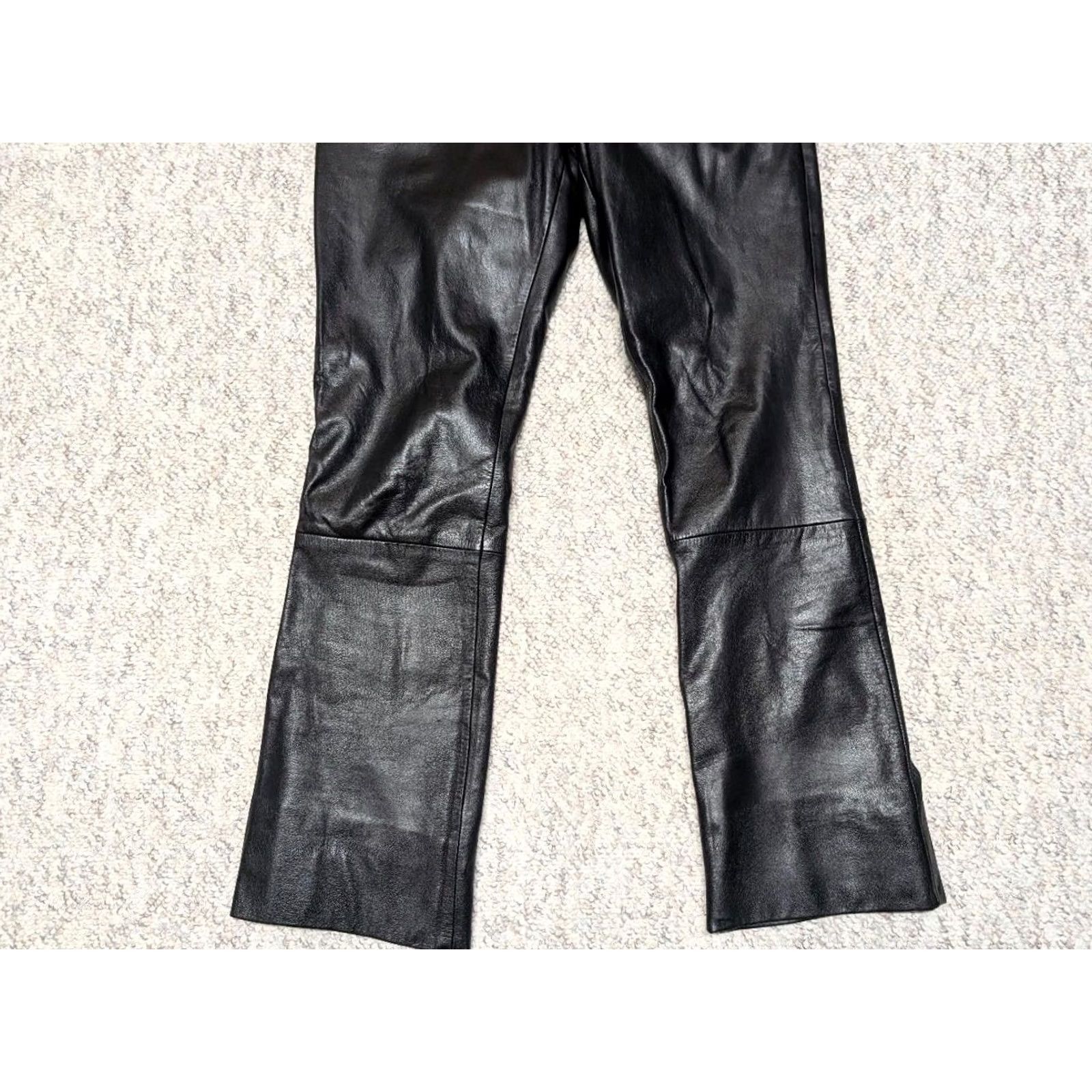 Vintage Y2K vintage WILSONS Leather Pants 8 Black Jeans 30x30 Motorcycle 1990s Women XS-Adult? Size 30" / US 8 / IT 44 - 6 Thumbnail