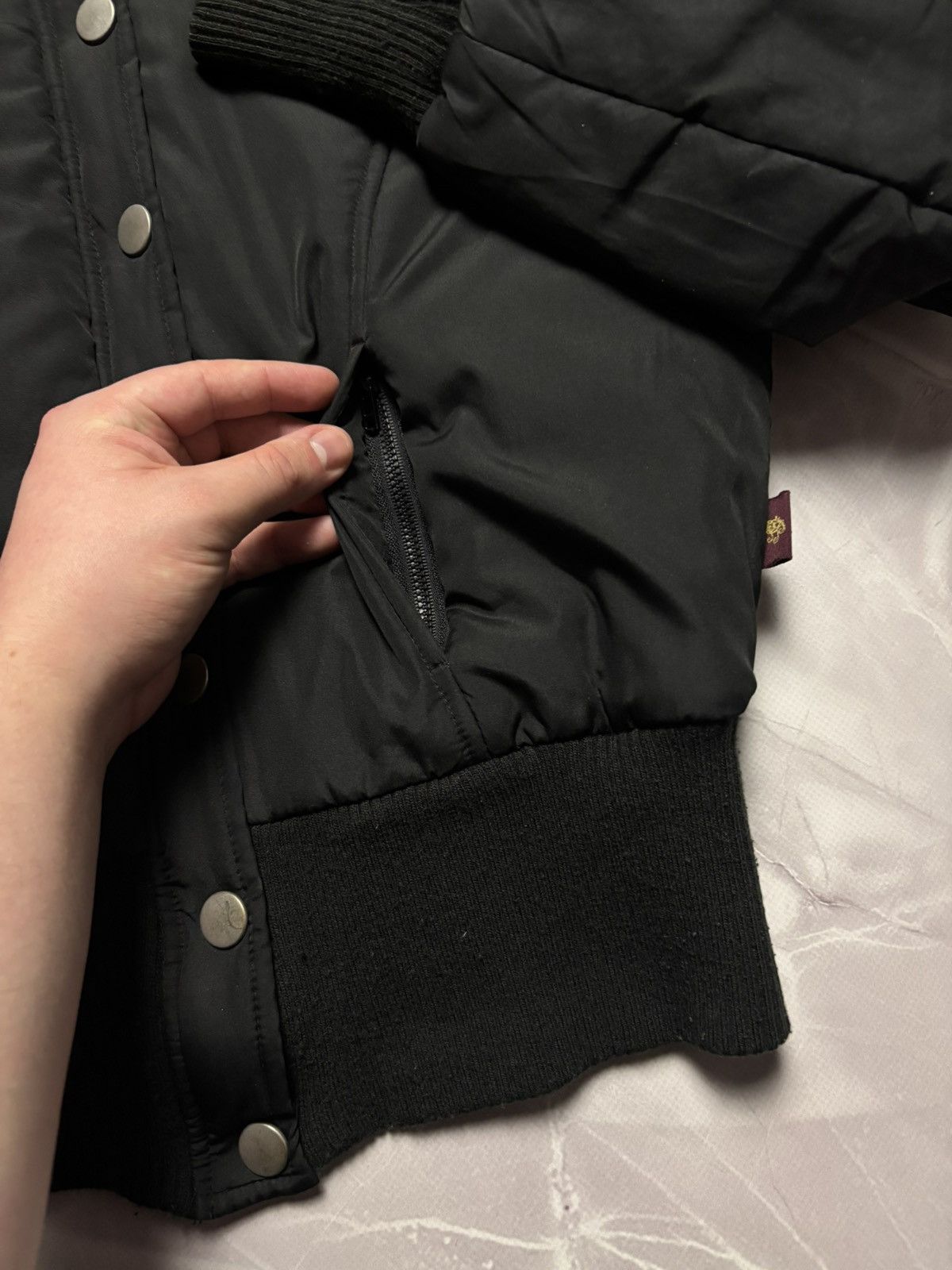 Other Womens VTG Y2K Cropped Bomber Jacket Faux Fur Babydoll Black Size S / US 4 / IT 40 - 6 Thumbnail