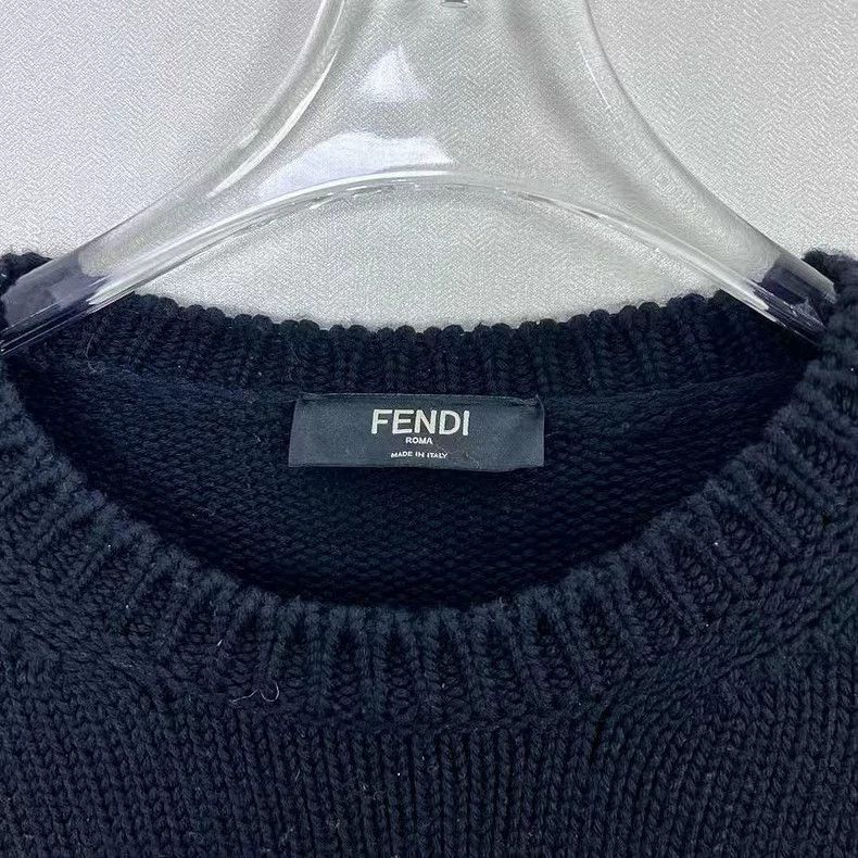 Fendi Fendi Letter logo jacquart knitted woollen sweater Size US M / EU 48-50 / 2 - 3 Thumbnail