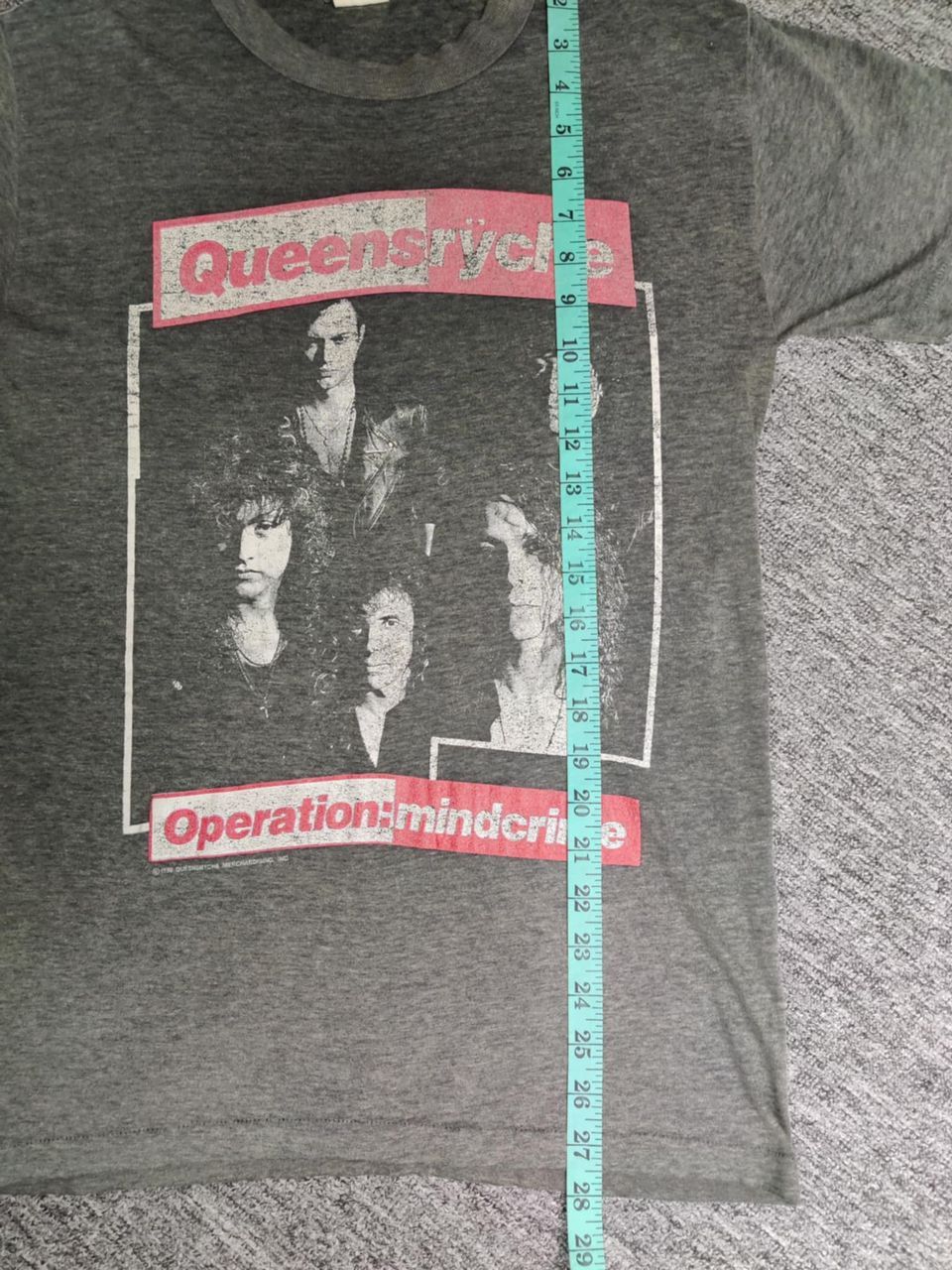 Band Tees Vintage 80s Queen Ryche Tour Band Tee Tshirt Size US M / EU 48-50 / 2 - 12 Thumbnail