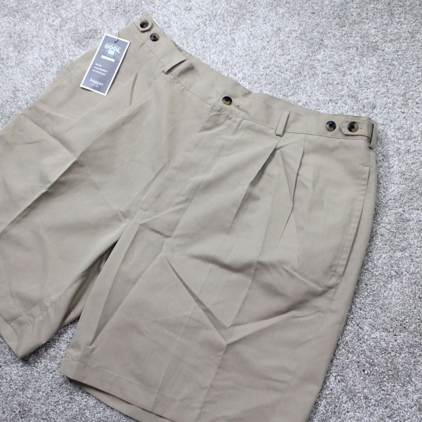 Haggar Haggar Men 40 Chino Shorts NWT Black 8.5" Inseam Flat Front Quick Dry Pockets Microfiber Cotton Polyester Labor? (revised) Size US 40 / EU 56 - 3 Thumbnail