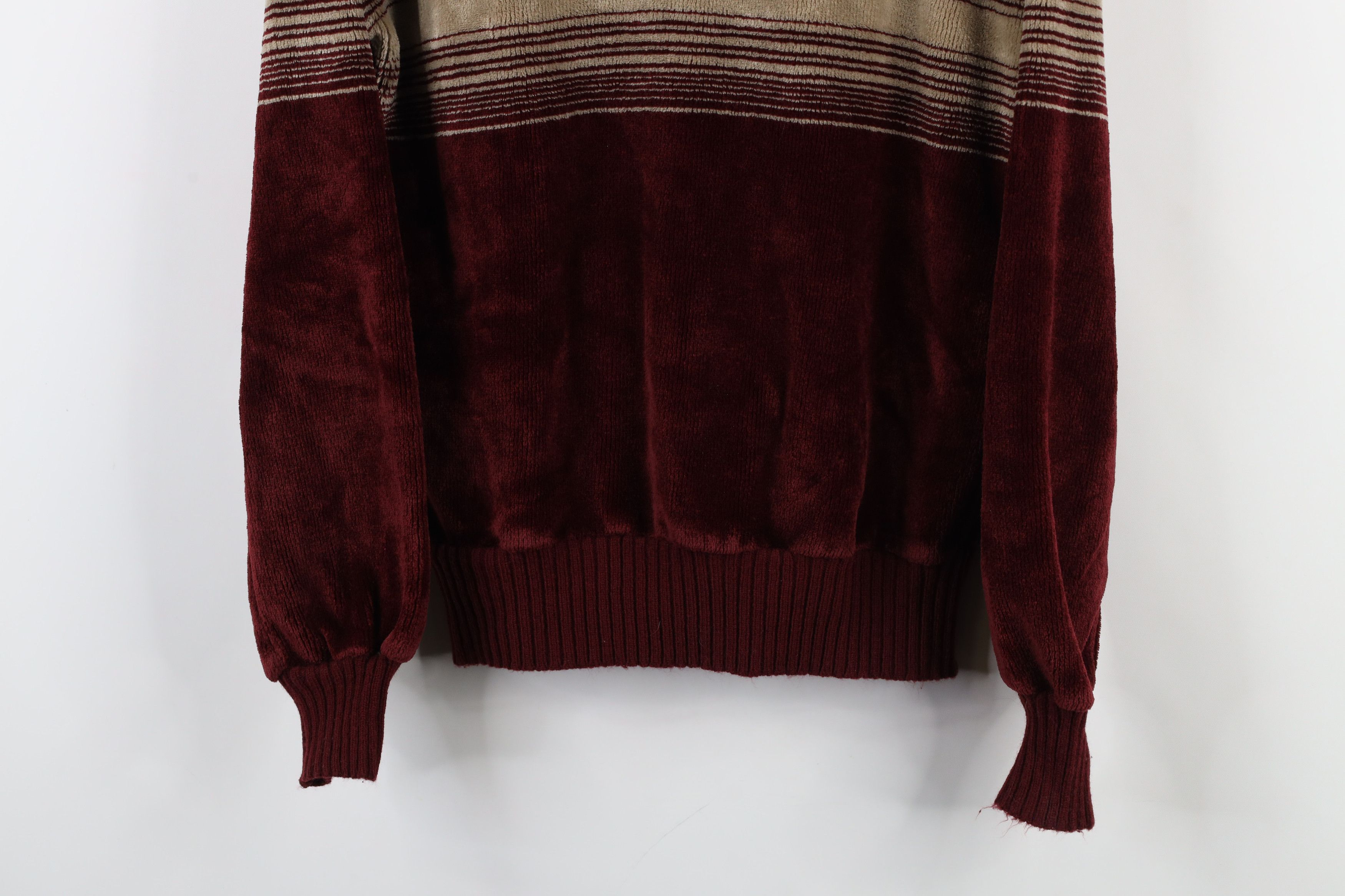 Vintage Vintage 70s Streetwear Block Velour Terry Cloth Sweater Size US M / EU 48-50 / 2 - 3 Thumbnail