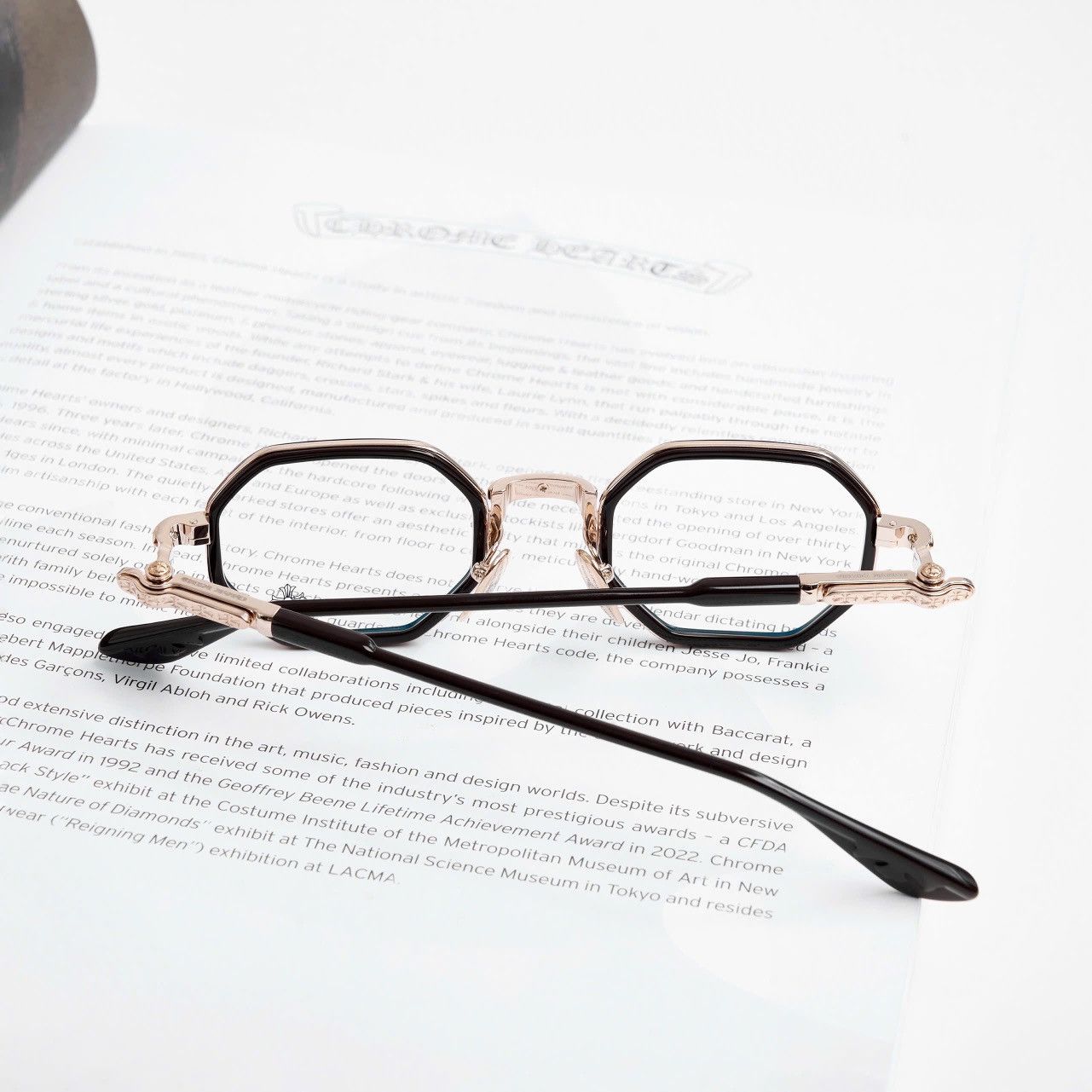 Chrome Hearts CHROME HEARTS TATTERS CLASSIC BROWN - GOLD PLATED GLASSES Size ONE SIZE - 7 Thumbnail