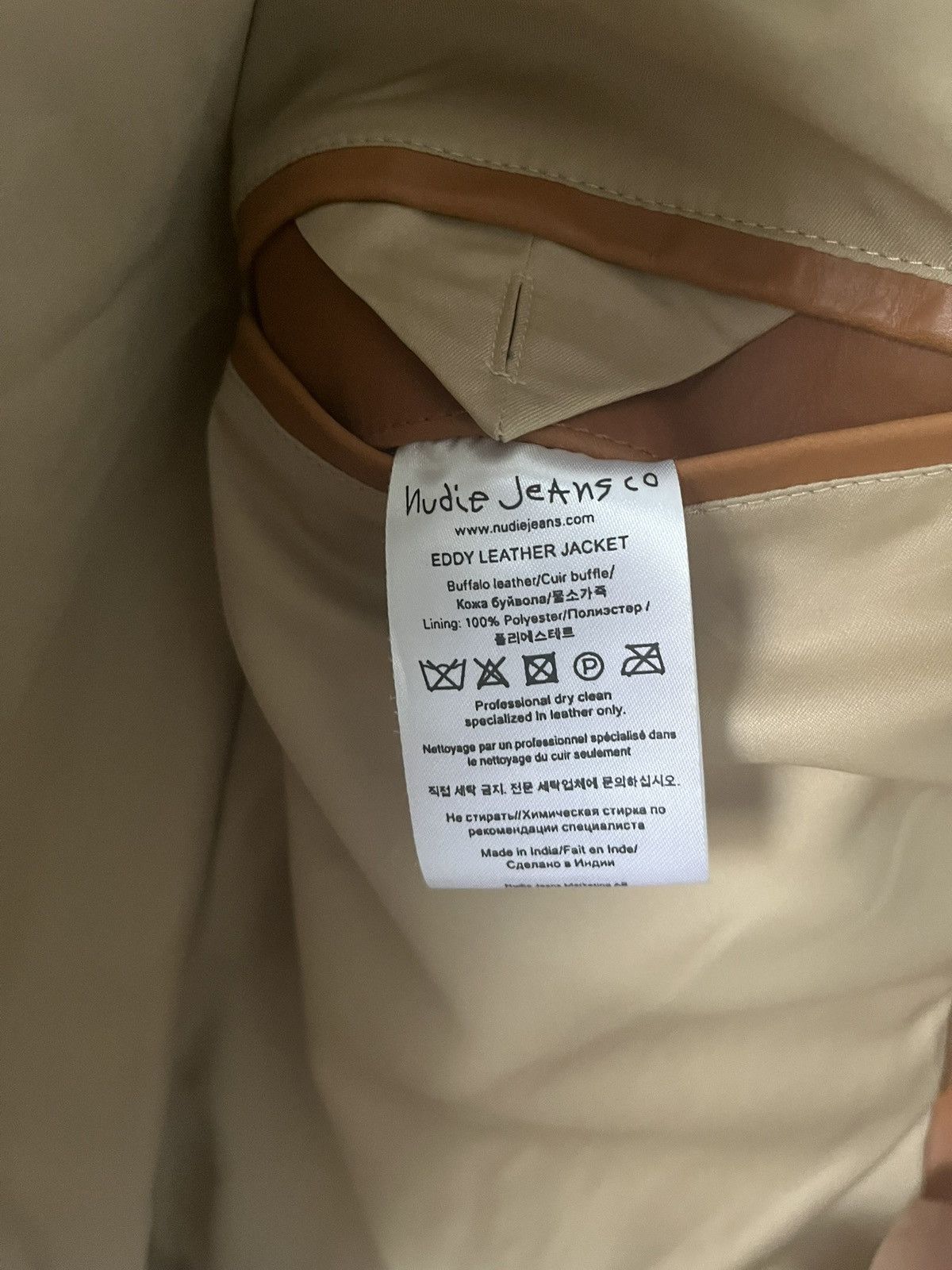 Nudie Jeans Nudie Jeans Butterscotch Leather Jacket Size US L / EU 52-54 / 3 - 8 Thumbnail