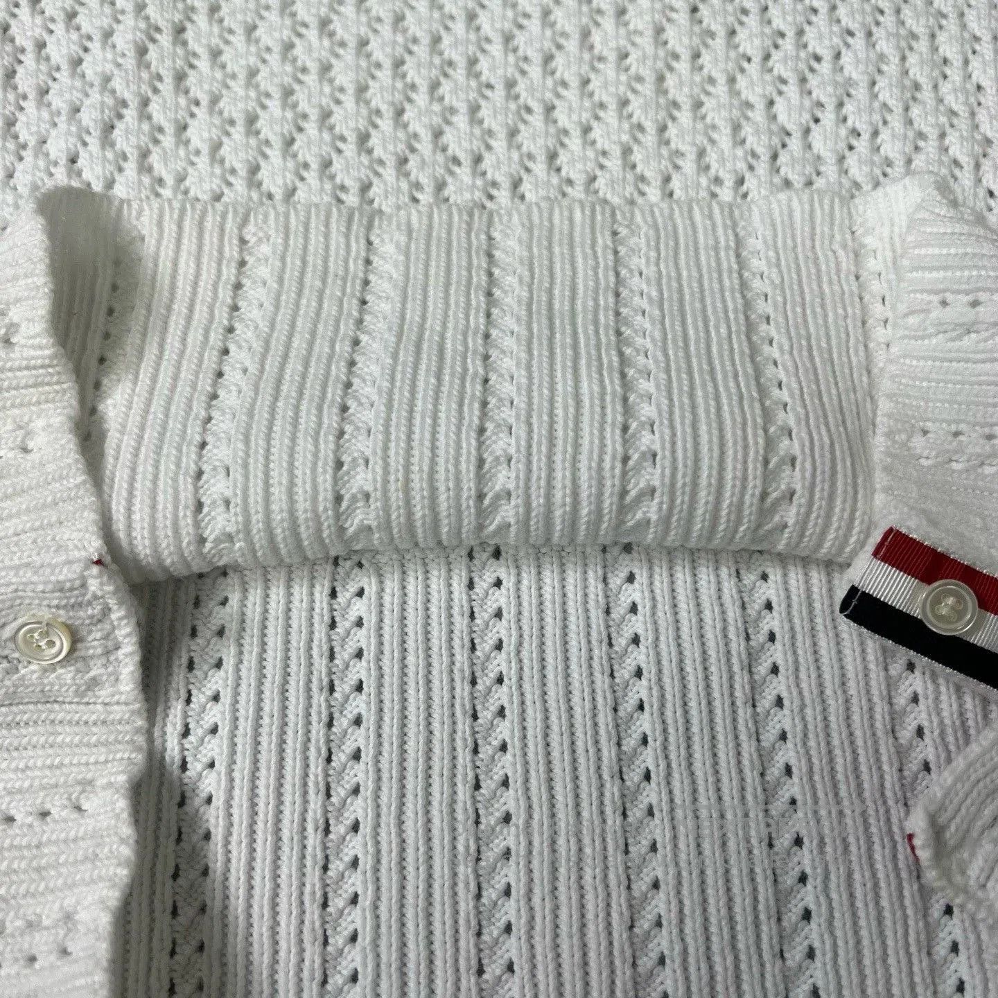 Thom Browne Thom Browne Pink Shell Jacquard Knit Short Sleeve. Size M / US 6-8 / IT 42-44 - 5 Thumbnail