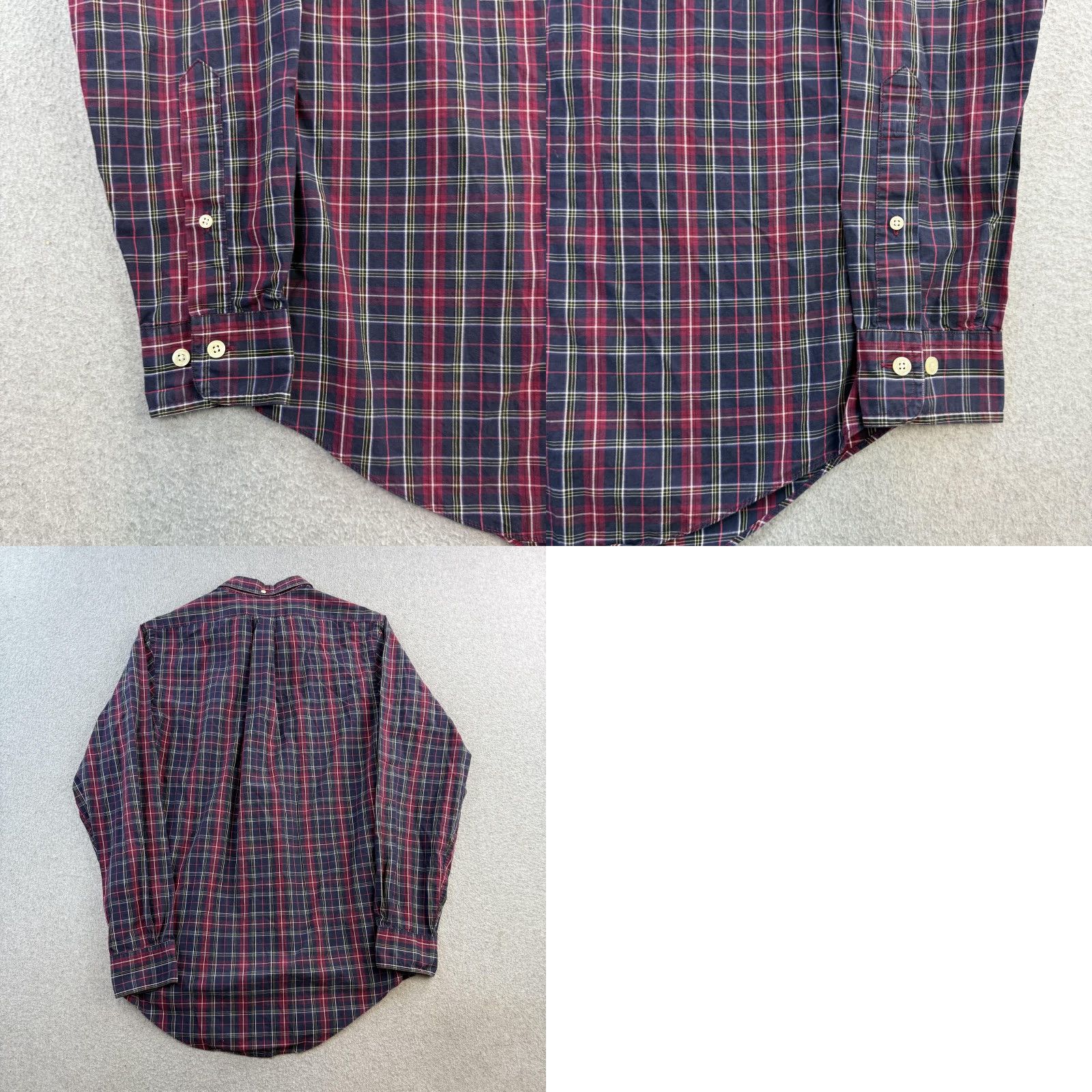 Brooks Brothers Brooks Brothers 346 Shirt Mens Small Red Navy Plaid Slim Fit Button Down Adult Size US S / EU 44-46 / 1 - 8 Thumbnail