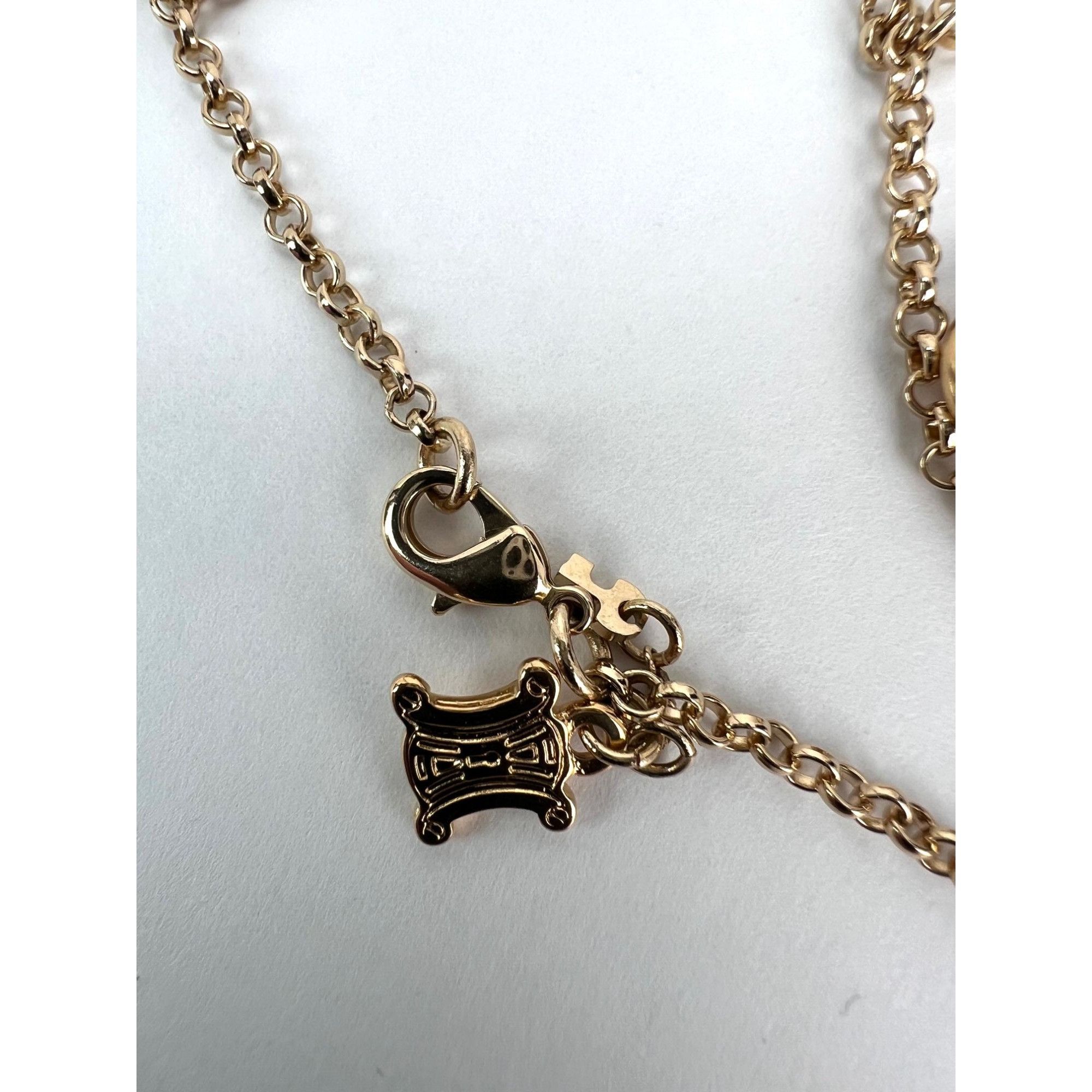 Celine Celine Triomphe Gold metal Charm Bracelet Size ONE SIZE - 8 Thumbnail