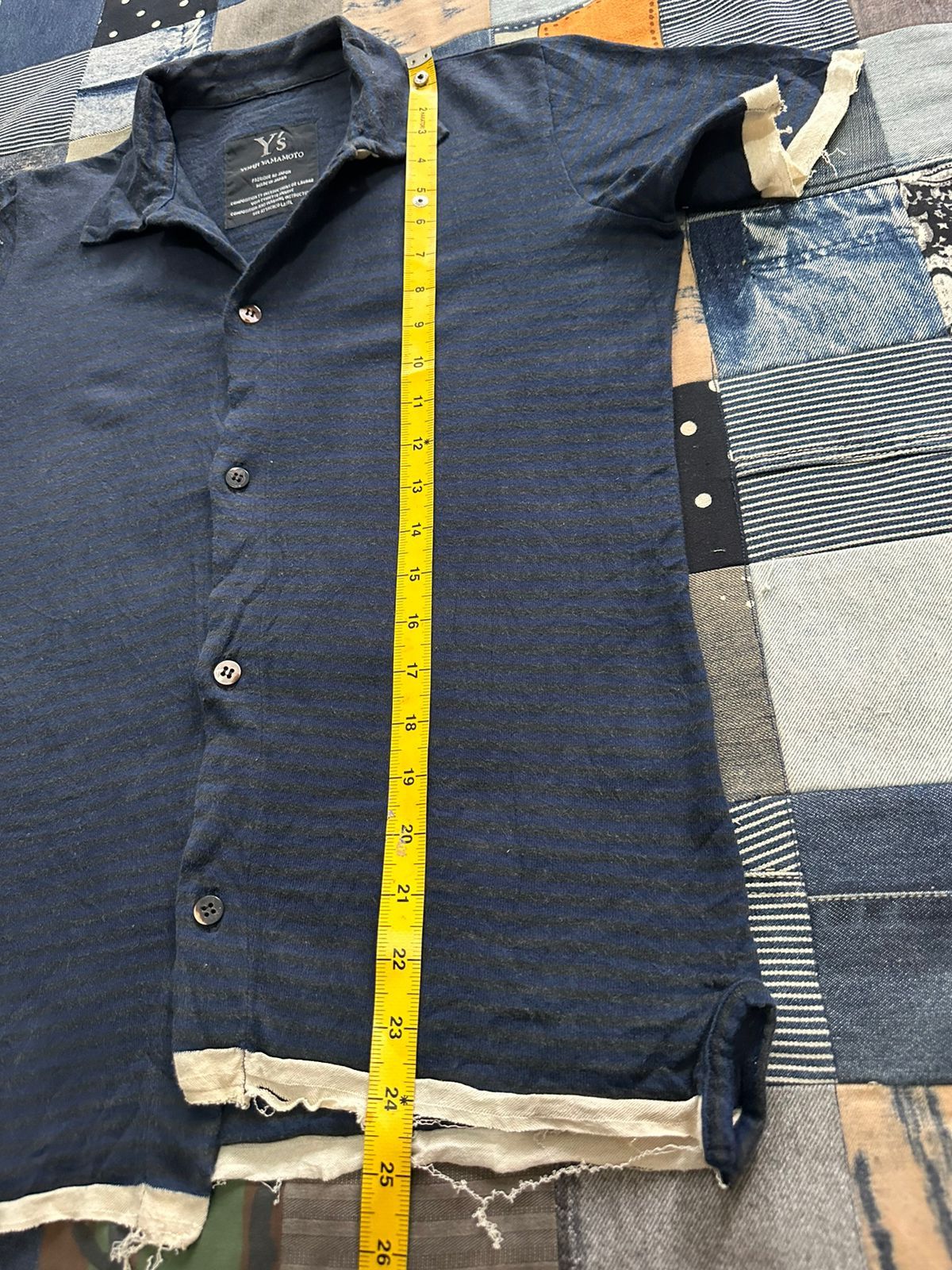 Yohji Yamamoto 🔥Ys Yohji Yamamoto Asymmetric Cotton Shirt distressed Hem Size US S / EU 44-46 / 1 - 9 Thumbnail