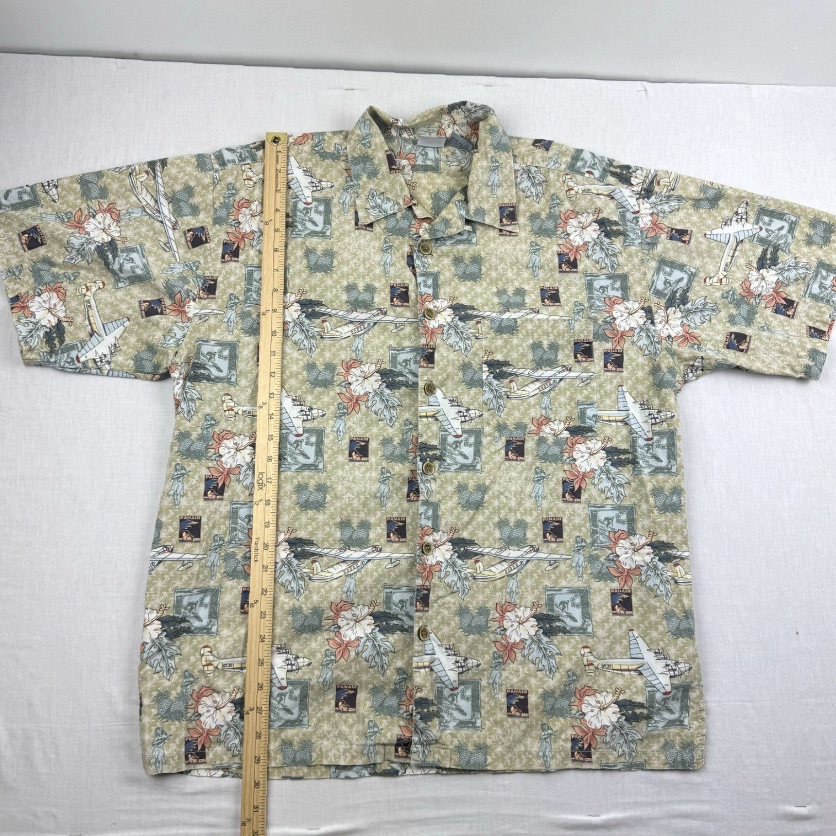 Ocean Pacific VINTAGE Ocean Pacific Sport Button Up Shirt Adult XL Tropical Island Planes Y2K Size US XL / EU 56 / 4 - 5 Thumbnail