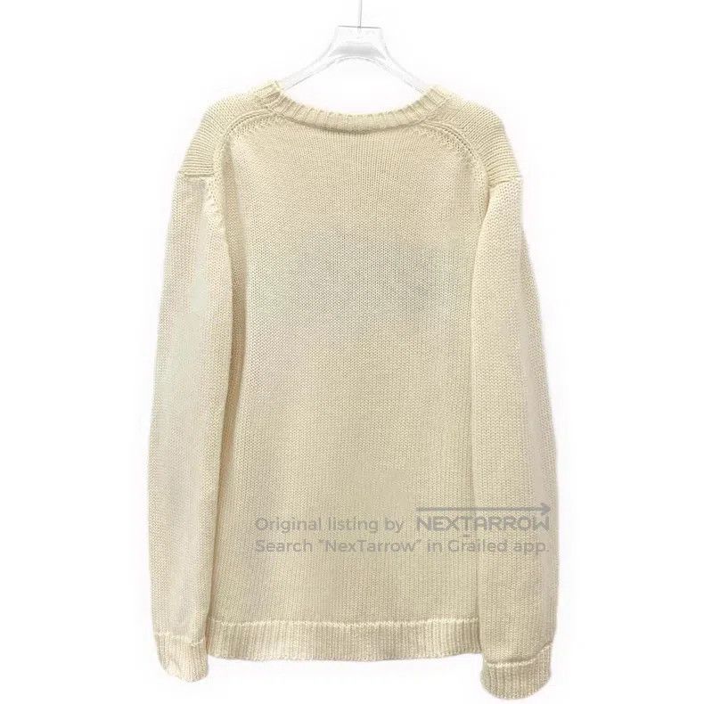 Fendi Fendi Ivory Logo Letter Embroidered Wool Crew Neck Long Sl Size US M / EU 48-50 / 2 - 2 Thumbnail