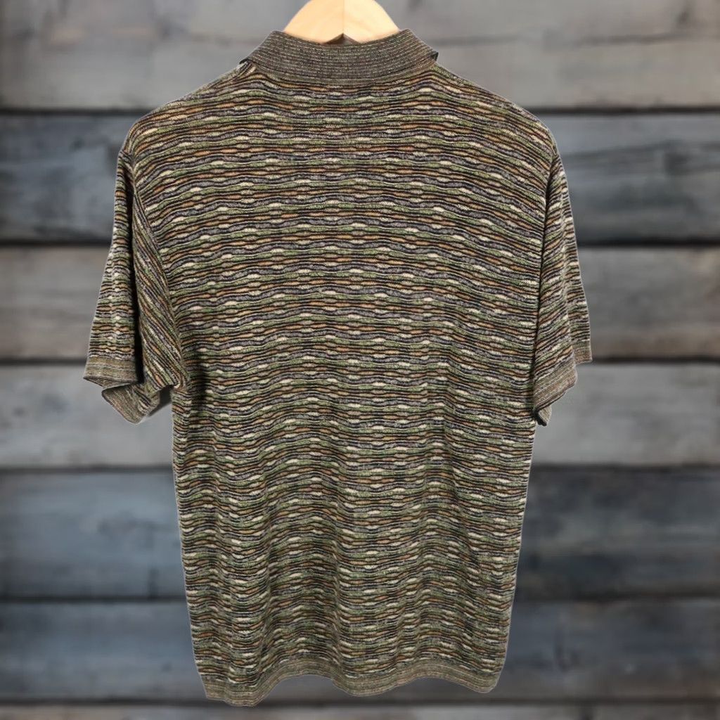 Coogi VTG Mondo di Marco Polo Shirt Short Sleeve Knit Olive Green 50 Large Men’s Italy 90s Retro Style Polo Shirt Size US L / EU 52-54 / 3 - 1 Thumbnail
