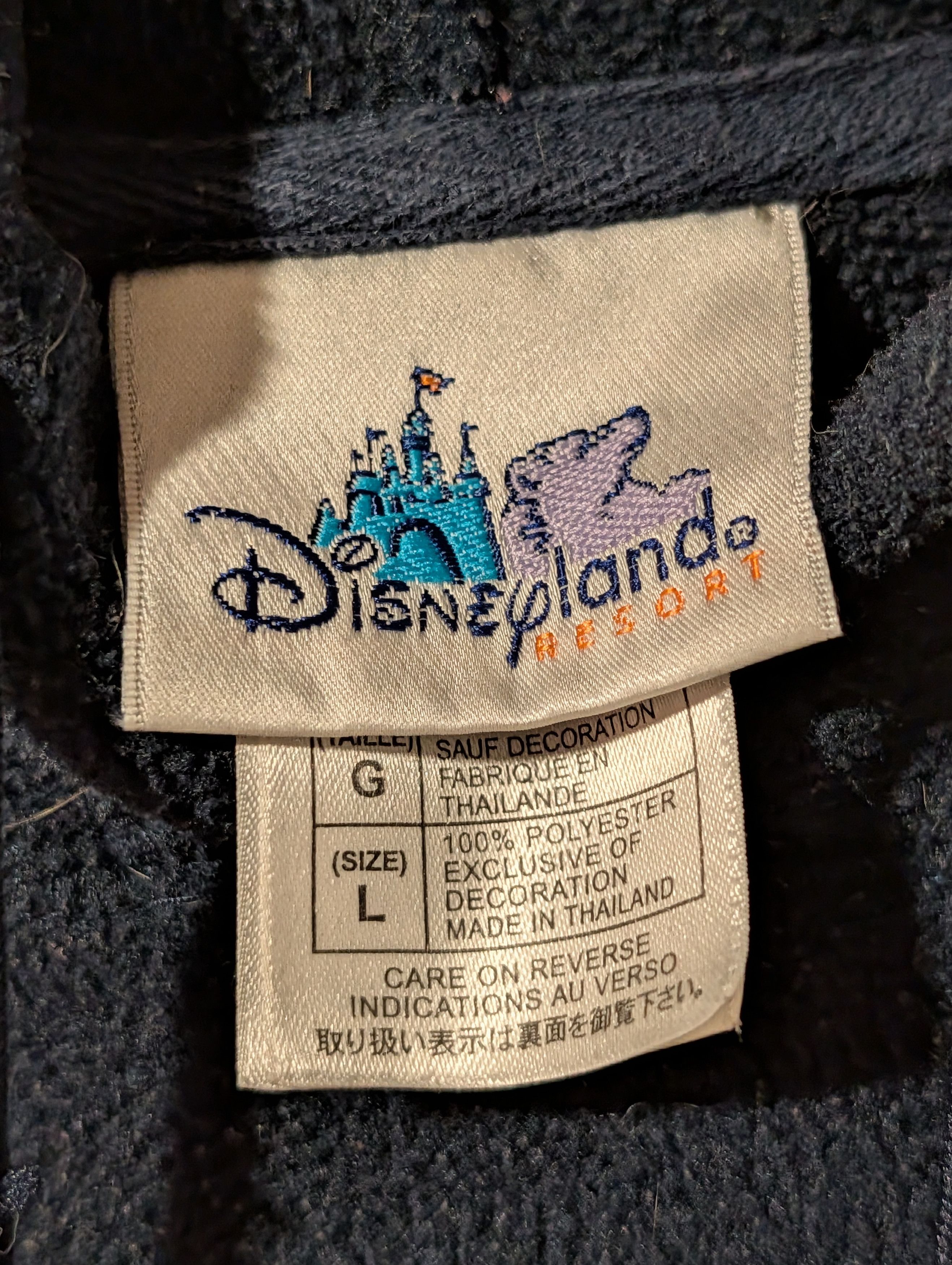 Disney Vintage 90s Disneyland Cast and Crew Mickey Fleece Hoodie Size US L / EU 52-54 / 3 - 3 Thumbnail
