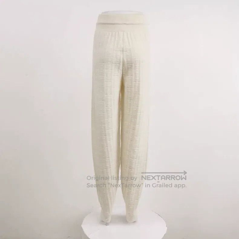 Hermes Hermes White All-Over Printed Knit Trousers Size 42" / US 20 - 2 Thumbnail