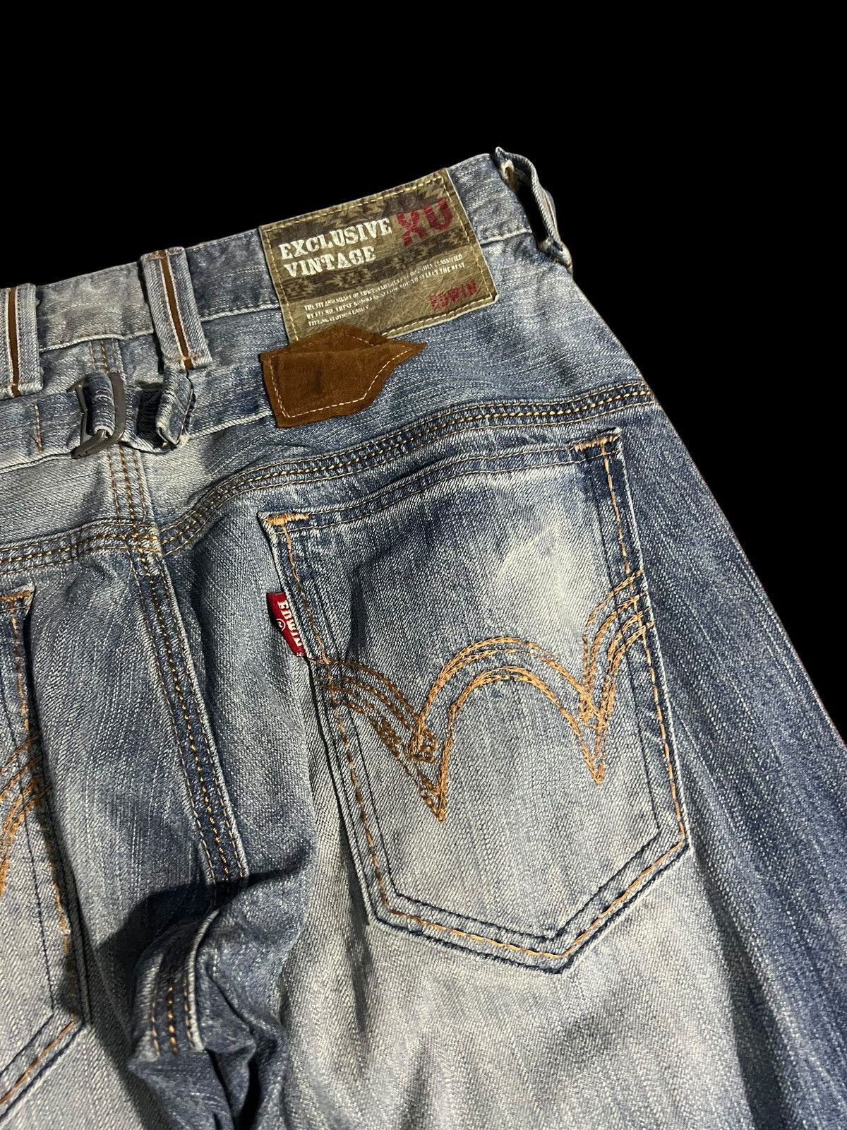 Edwin × If Six Was Nine × Le Grande Bleu (L.G.B.) 💥BAGGY💥EDWIN EXCLUSIVE VINTAGE WASHED FADED JEANS Size US 32 / EU 48 - 11 Thumbnail