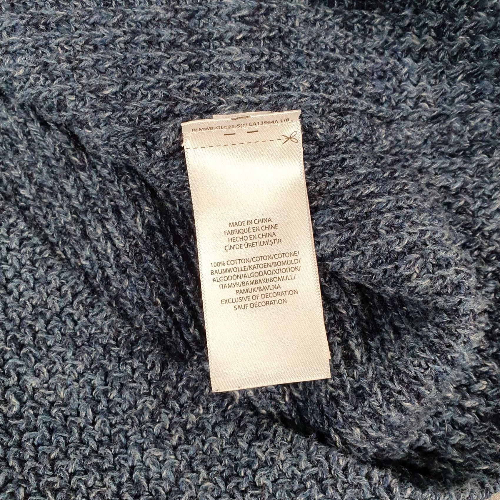Polo Ralph Lauren Polo Ralph Lauren Cardigan Mens XL Shawl Neck Heavyweight Blue Knit Jumper Pocketed 100% Cotton Winter Regular Size US XL / EU 56 / 4 - 8 Thumbnail