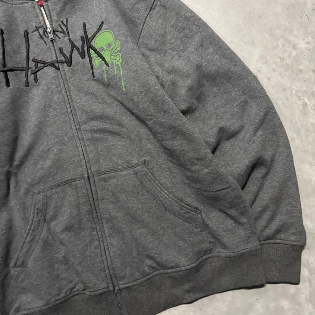 Japanese Brand × Vintage Crazy Vintage Y2K/2000s Grunge Cyber Goth Tony Hawk Skater Zip Up Hoodie! Size US M / EU 48-50 / 2 - 4 Thumbnail