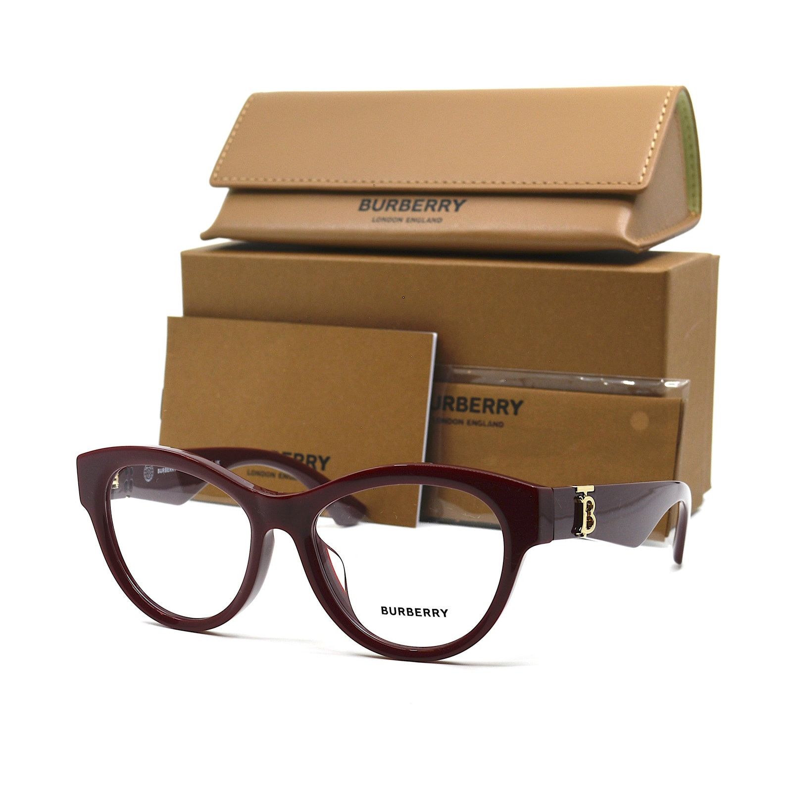 Burberry NEW BURBERRY BE2404F 4119 BORDEAUX EYEGLASSES FRAME Size ONE SIZE - 4 Thumbnail