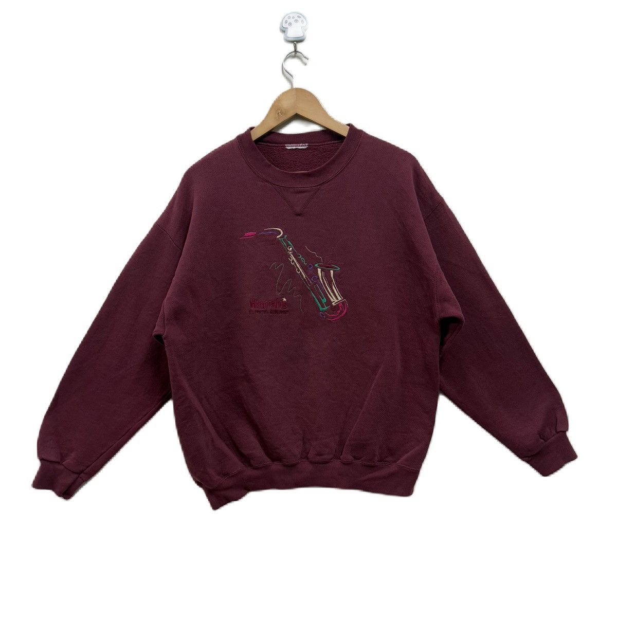 Vintage Vintage 80s Saxophone Sweatshirt Pullover Size US L / EU 52-54 / 3 - 1 Thumbnail
