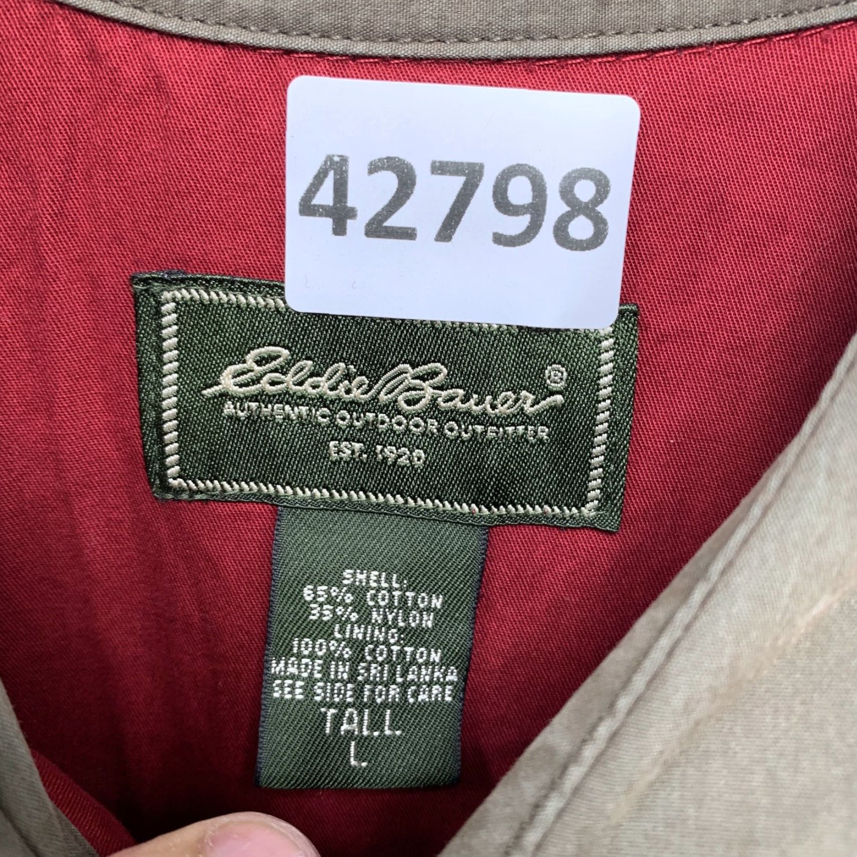 Eddie Bauer Eddie Bauer Outdoor Button-Up Shirt Shacket Men’s LT Large Tall Lined Green Casual Size US L / EU 52-54 / 3 - 2 Thumbnail