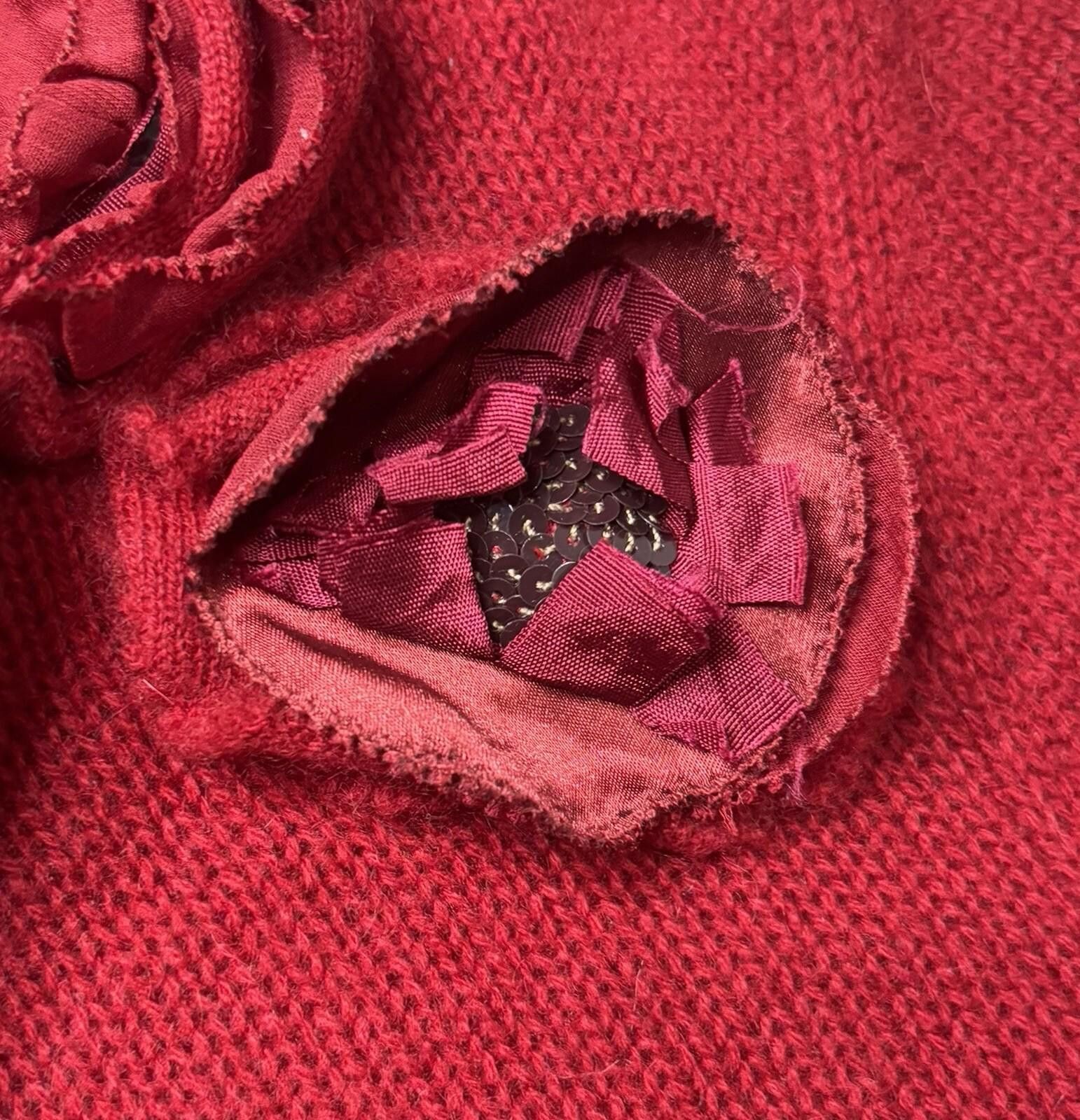 Other Anne Klein Cashmere Sweater Women's Lace Sequin Rose Details Size M / US 6-8 / IT 42-44 - 5 Thumbnail