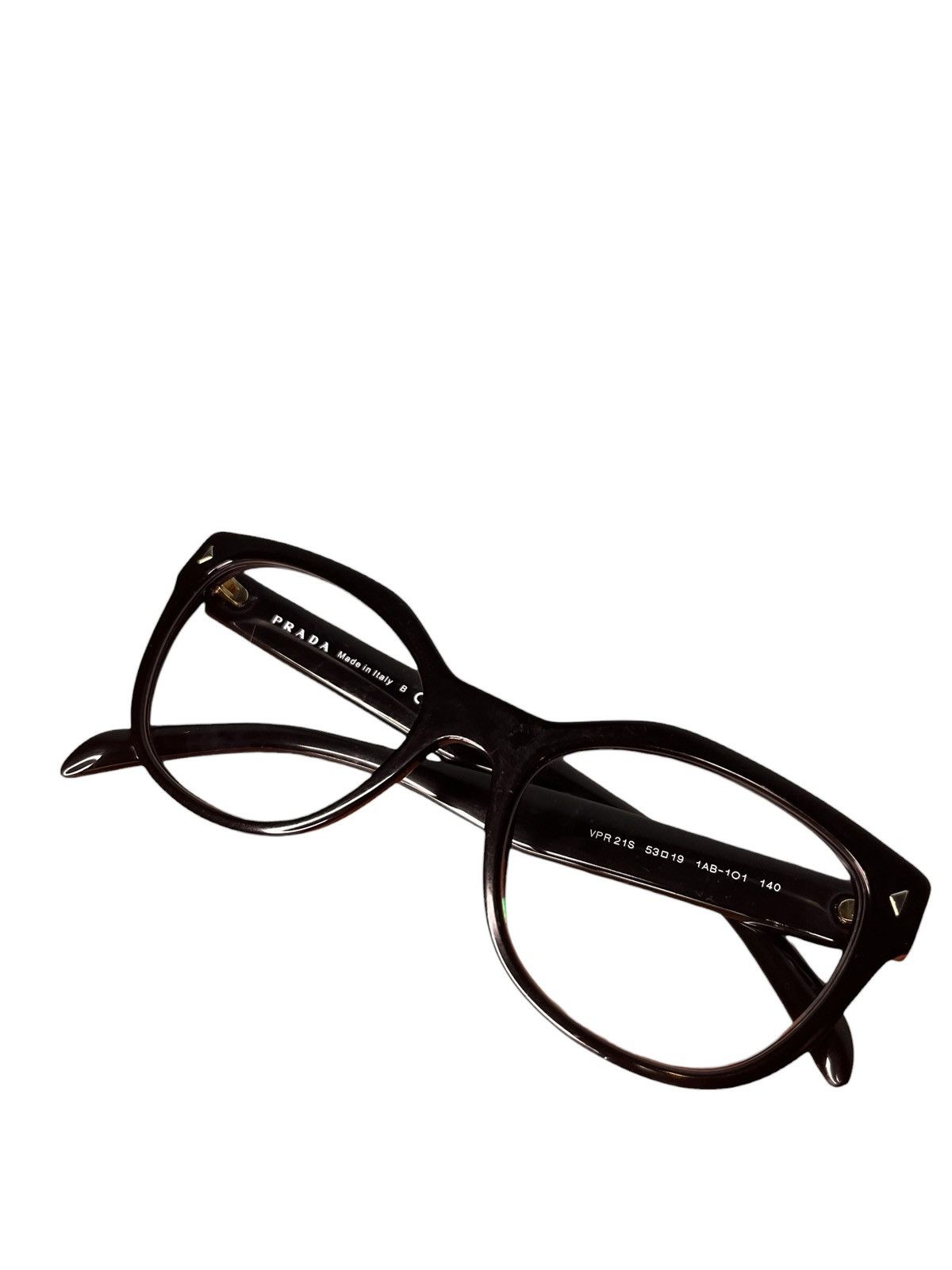 Prada Prada VPR21S Black Acetate Eyeglasses Made in Italy Size ONE SIZE - 5 Thumbnail