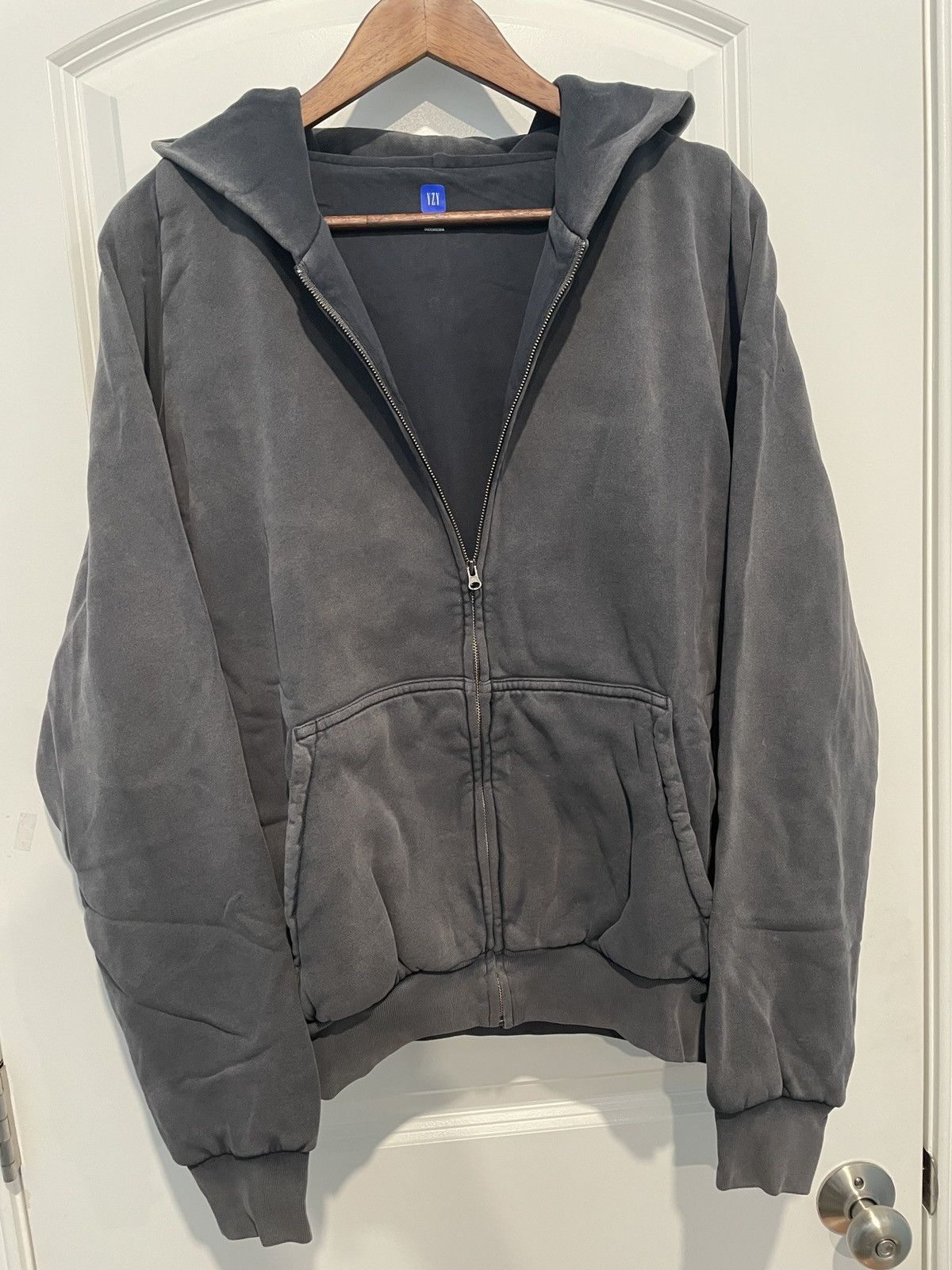 Balenciaga × Gap × Yeezy Yeezy Gap Zip Up Hoodie Poetic Black Medium Size US M / EU 48-50 / 2 - 2 Thumbnail