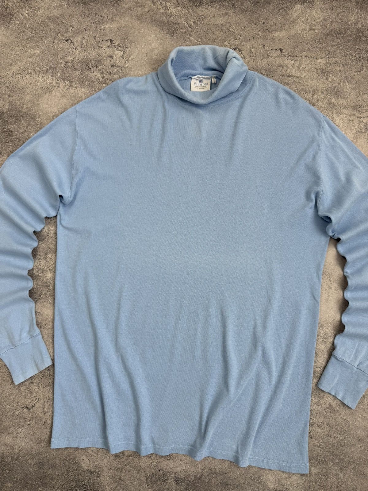 Sunspel Vintage Sunspel Blue Turtleneck Made In England Luxury Size US L / EU 52-54 / 3 - 7 Thumbnail