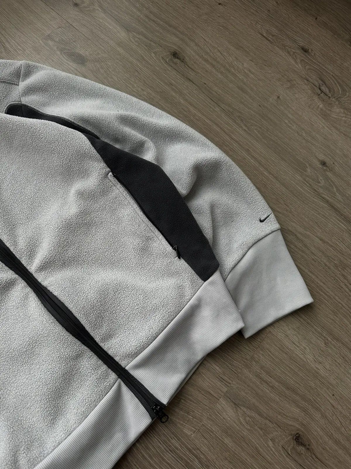 Nike × Nike ACG × Vintage Vintage Nike Full Zip Grey Big Logo Fleece Jacket Size US M / EU 48-50 / 2 - 7 Thumbnail