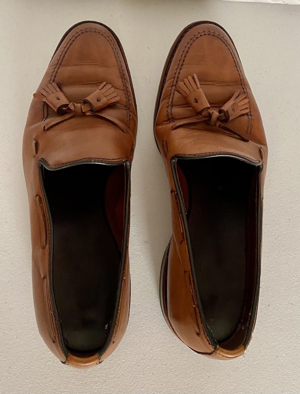 Allen Edmonds AE 🇺🇸 tobacco leather Grayson tasseled vamp 9.5 E Made in USA Size US 9.5 / EU 42-43 - 13 Thumbnail