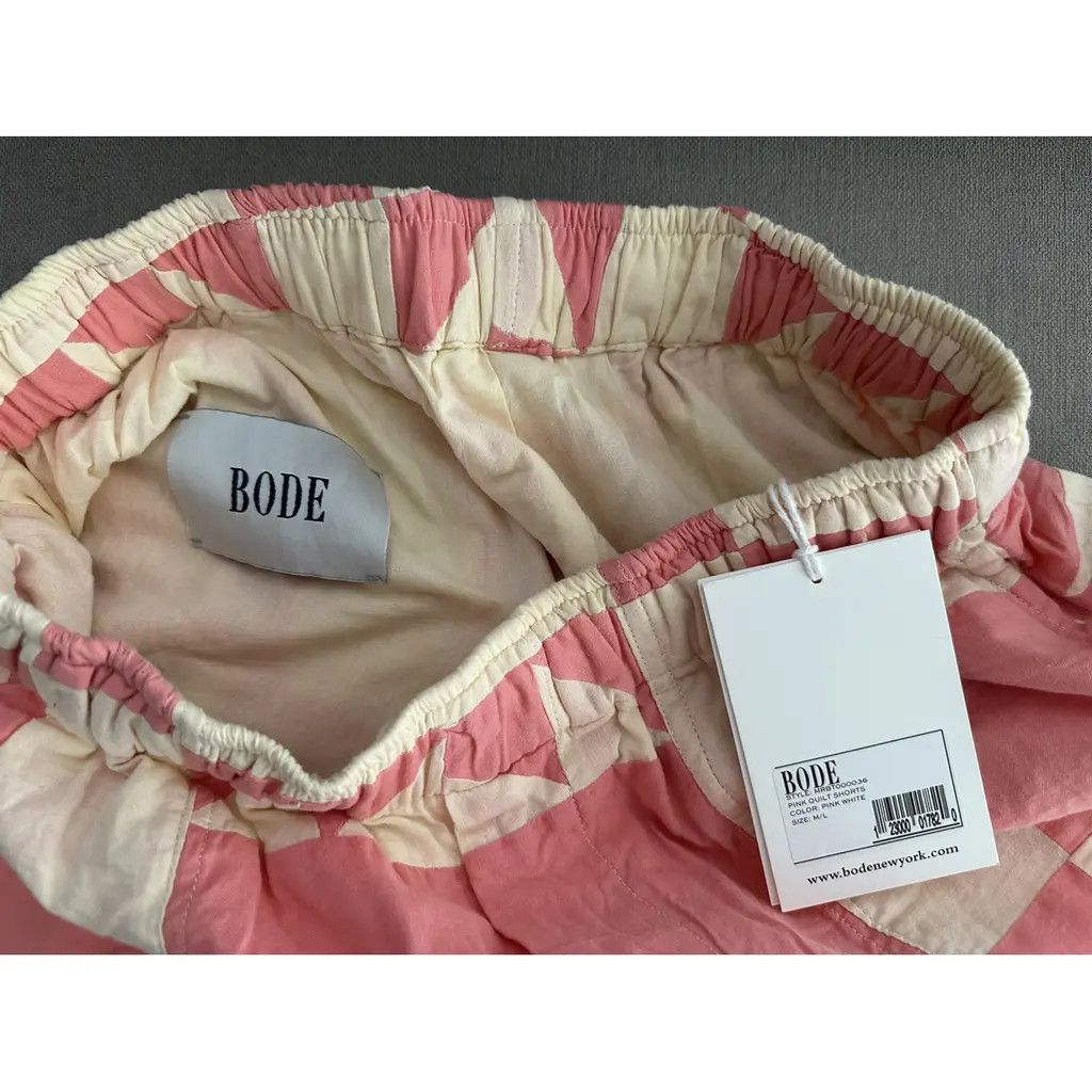 Bode Bode Quilt Shorts Pink M/L Size US 32 / EU 48 - 2 Thumbnail