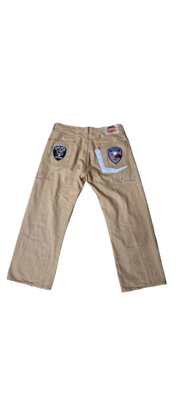 image of Karl Helmut X Patchwork Trousers in Brown, Men's (Size 34)