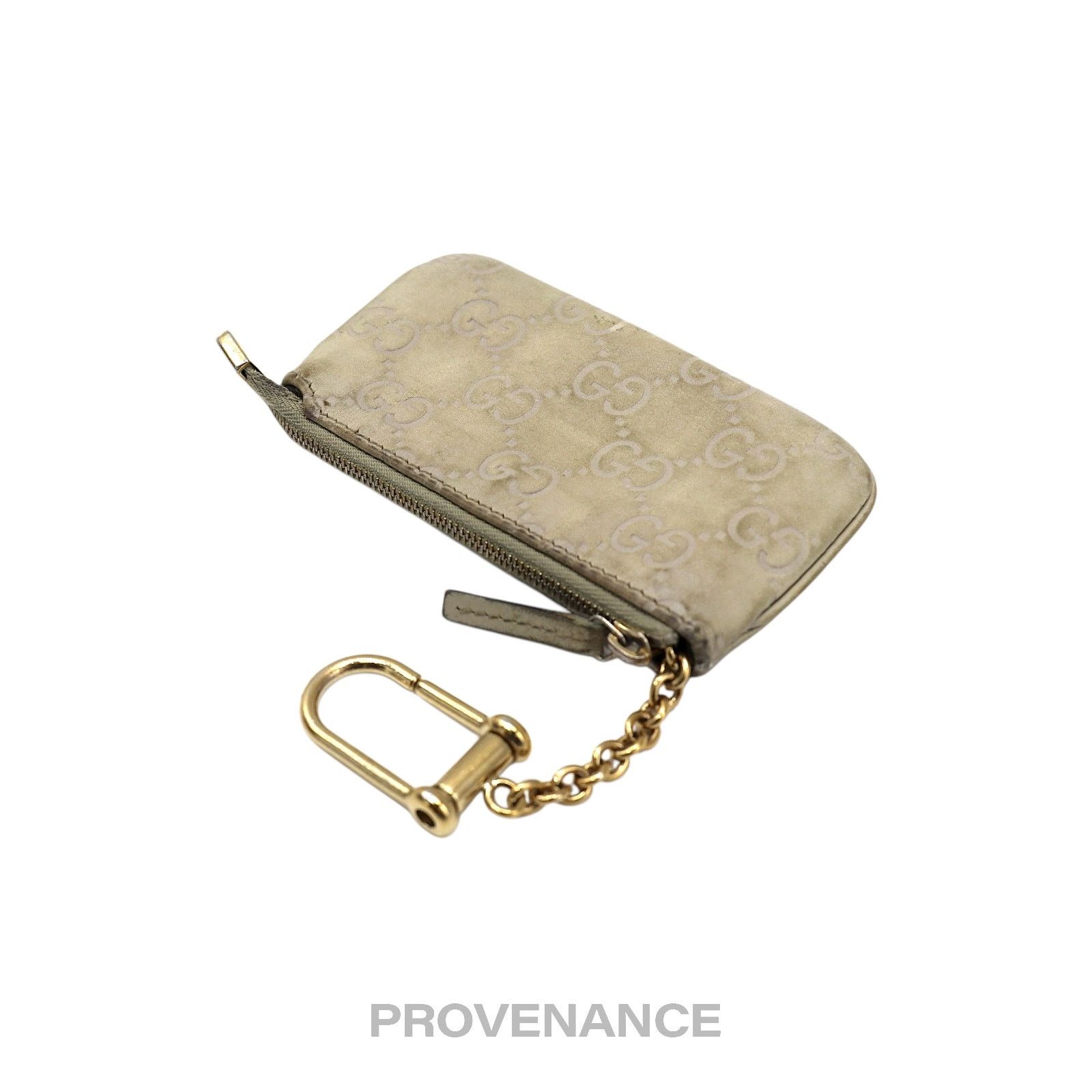 Gucci 🔴 Gucci Key Pouch Cles - Ivory Chalk GG Guccissima Leather Size ONE SIZE - 4 Thumbnail