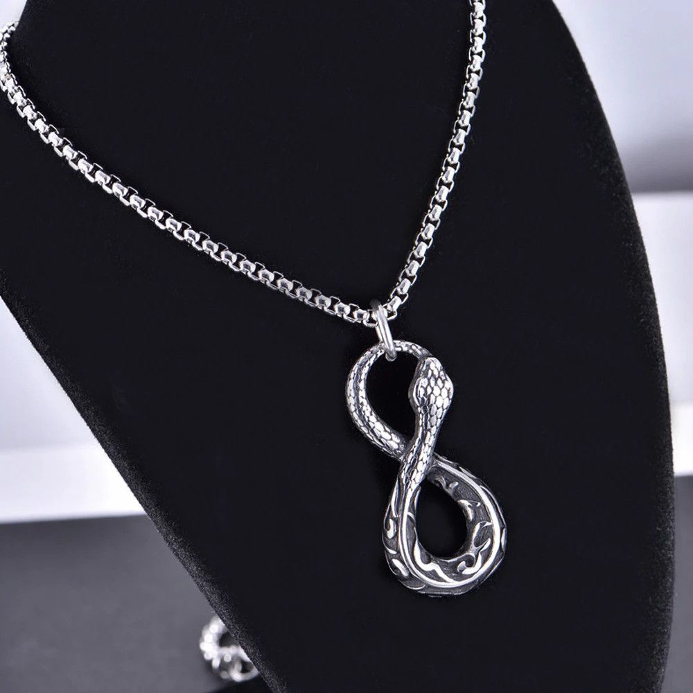 Jewelry Snake Ouroboros Pendant Necklace Size ONE SIZE - 5 Thumbnail