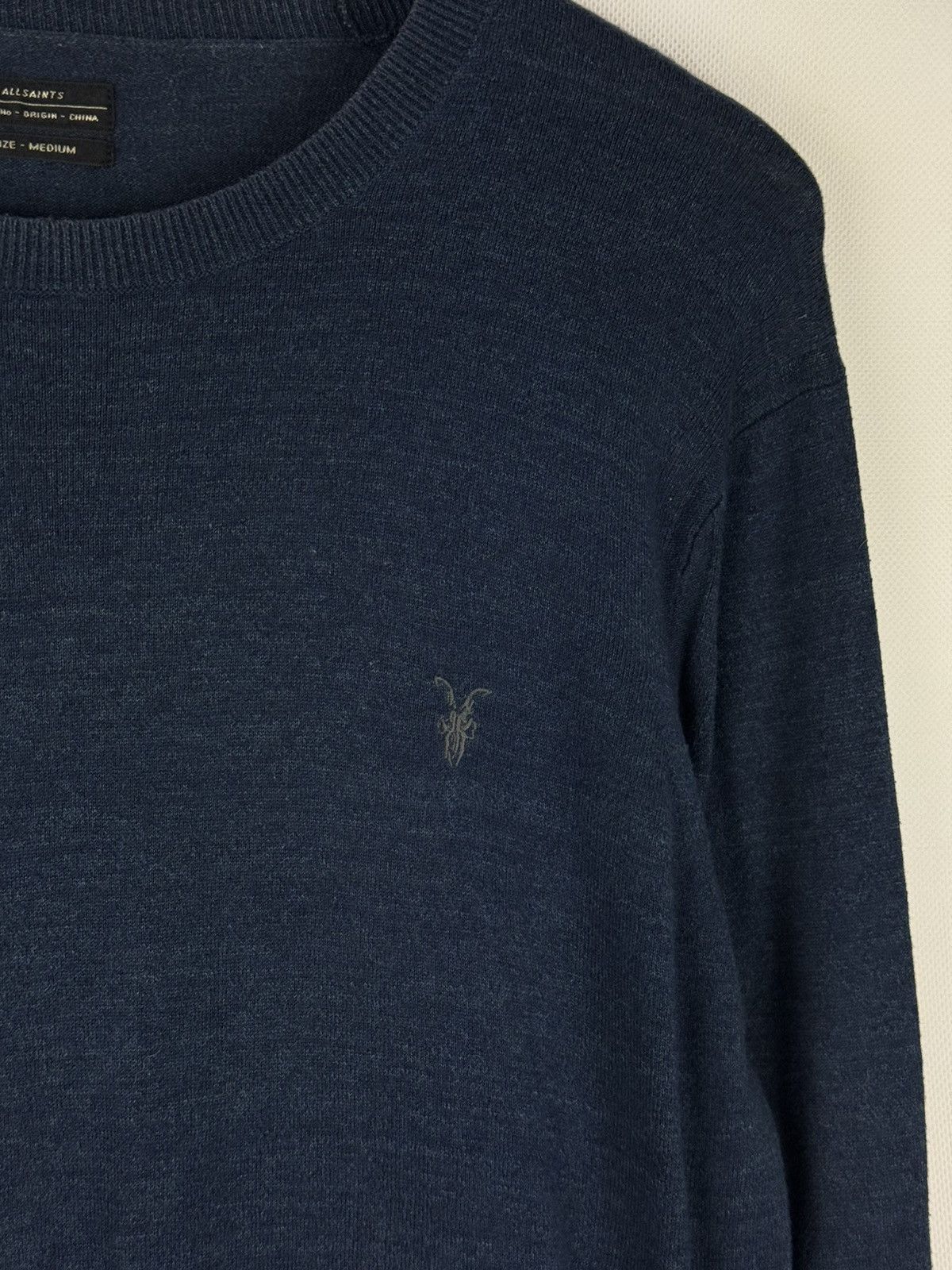Allsaints × Japanese Brand Allsaints Fritz Crew Lightweight Cotton Sweater Pullover Size US M / EU 48-50 / 2 - 9 Thumbnail