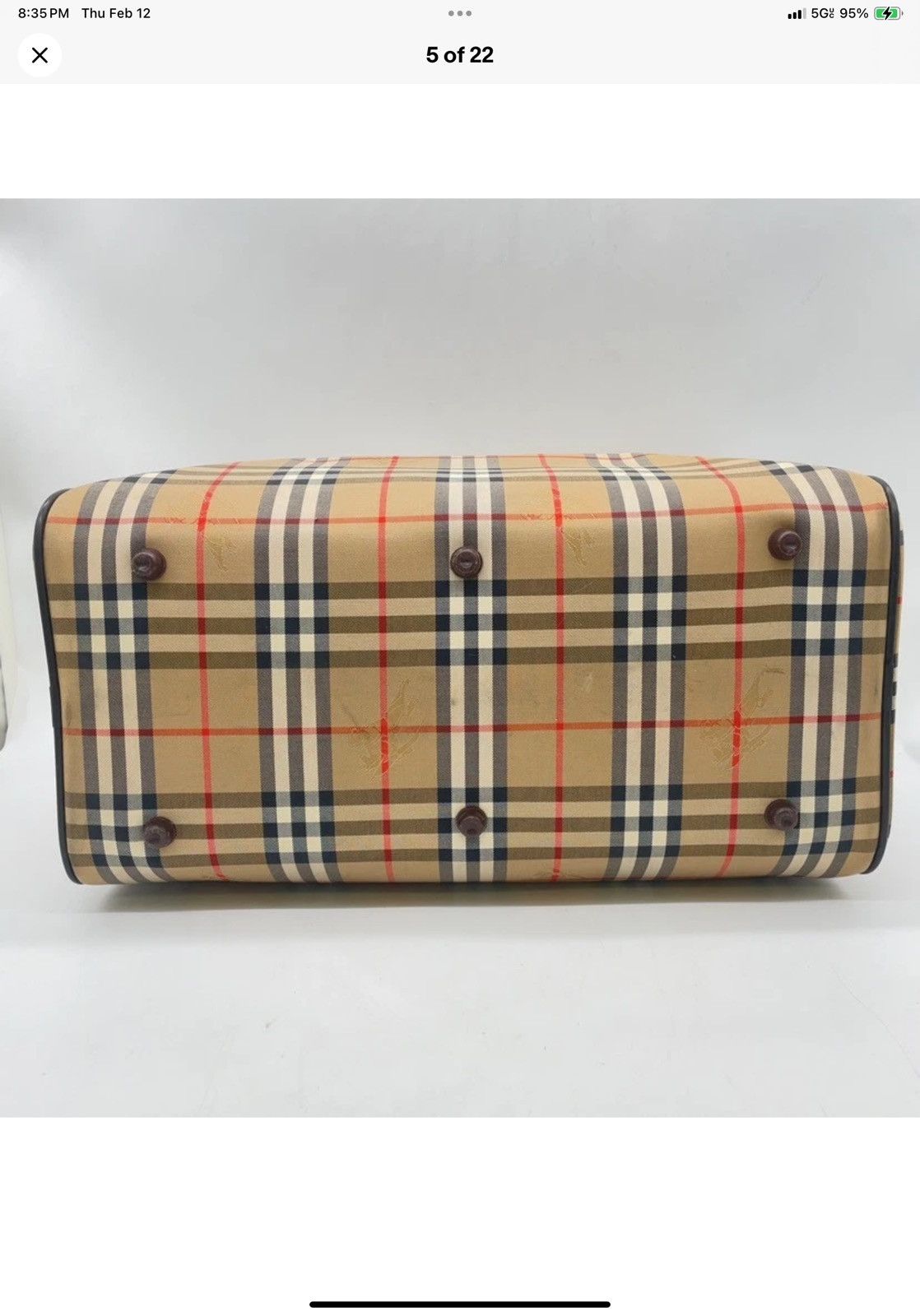 Burberry 🧳🧳🧳Vintage BURBERRY🧳🧳🧳!!! Boston style bag 45 Nova Check Size ONE SIZE - 5 Thumbnail