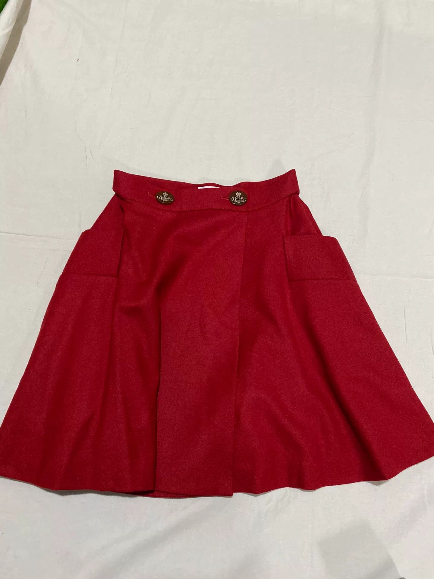 Vivienne Westwood vivienne westwood red wool half skirt Size 23" - 1 Thumbnail