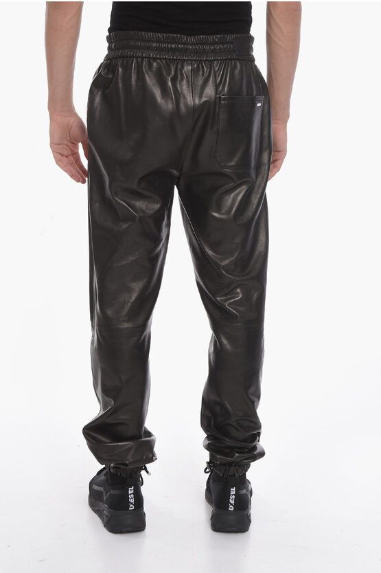 Amiri o1y0525 Leather Jogger & Sweatpant in Black Size US 34 / EU 50 - 3 Thumbnail