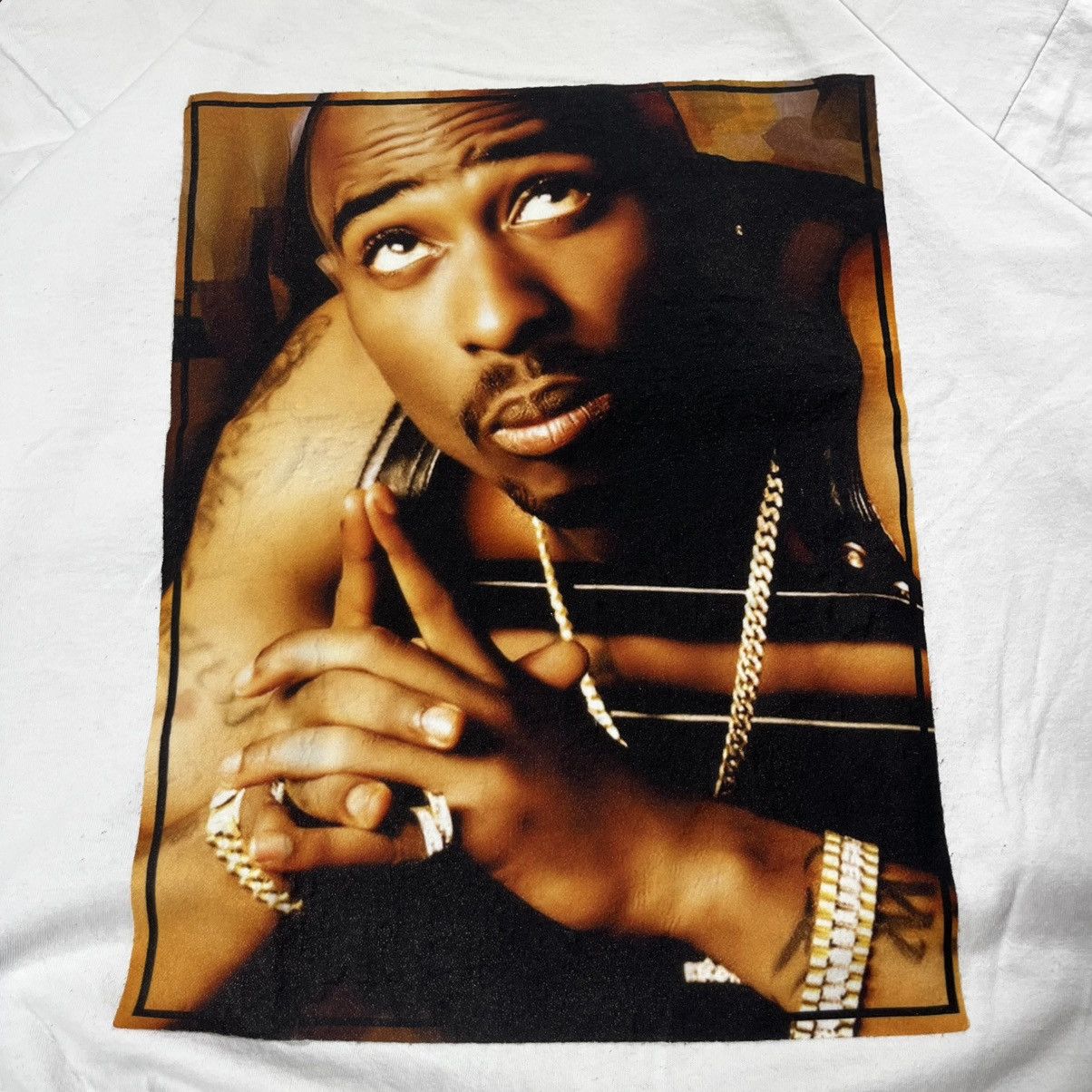 Rap Tees Tupac Skahur 2PAC 90s Vintage Rap HipHop Oversize Tee Tshirt Size US XL / EU 56 / 4 - 8 Thumbnail