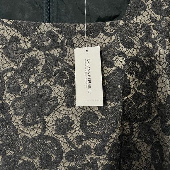 Banana Republic Banana Republic grey and cream lace Dress size 14 NWT Size XL / US 12-14 / IT 48-50 - 3 Thumbnail