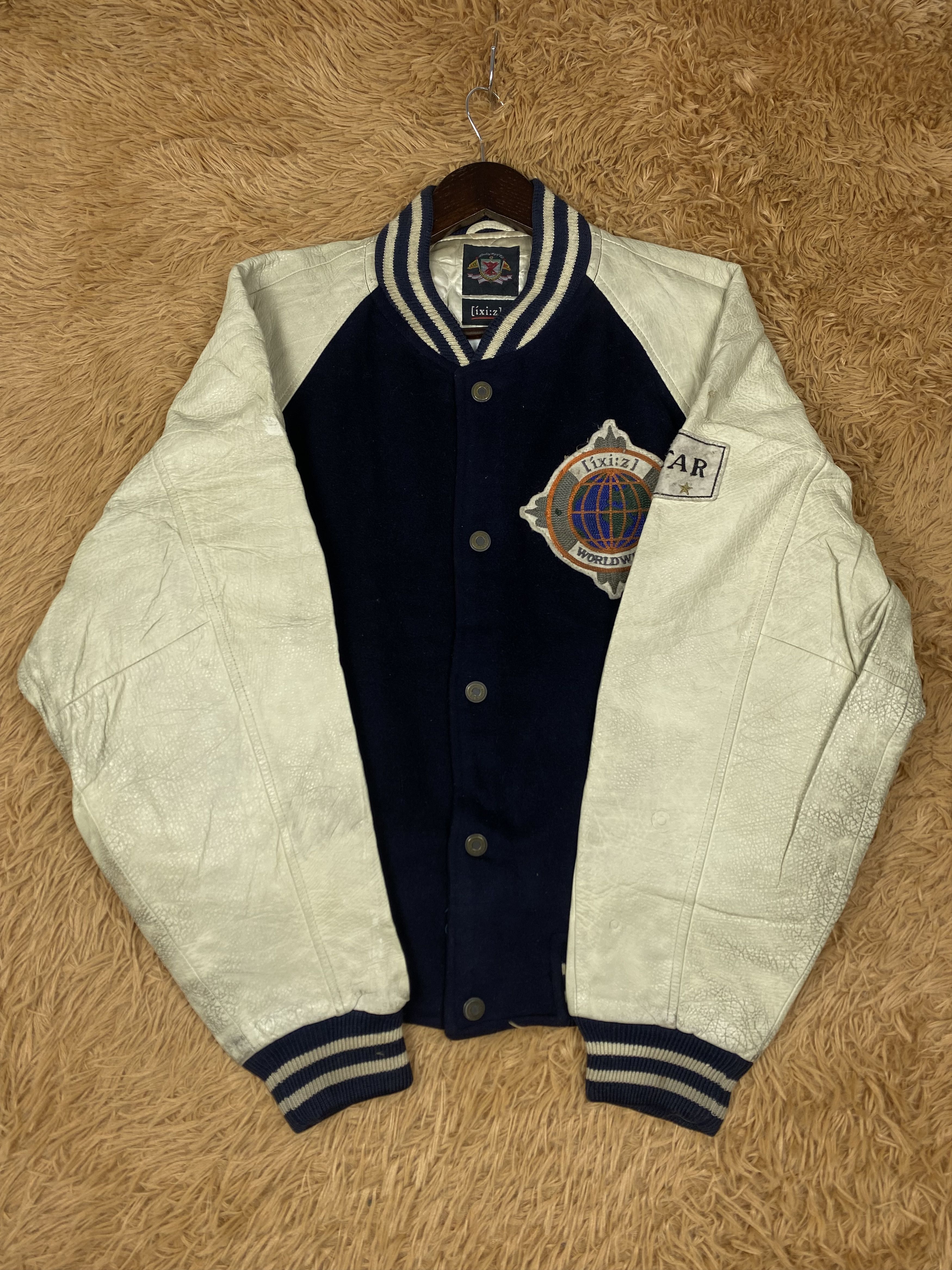 Vintage Vintage Japanese Brand Leather Sleeve Varsity Jacket DJ0301 Size US M / EU 48-50 / 2 - 5 Thumbnail