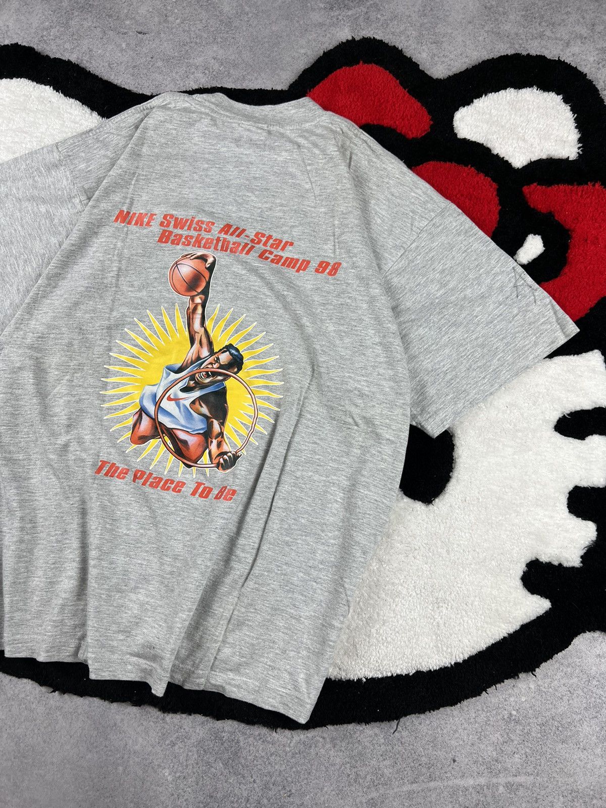 Vintage Vintage Nike Swiss All Star Basketball Camp 1998 Y2K Tee Size US L / EU 52-54 / 3 - 3 Thumbnail