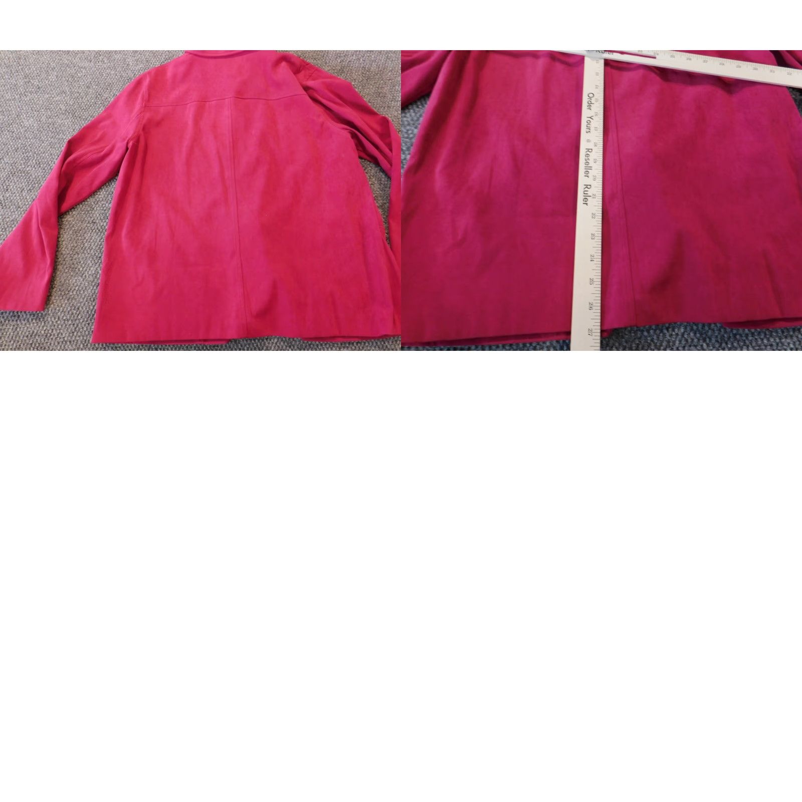 JM Collection JM Collection Pink Womens Jacket 14 Casual Button Long Sleeve Collared Stretch Solid Mid-Length Fall Spring Women Size XL / US 12-14 / IT 48-50 - 8 Thumbnail