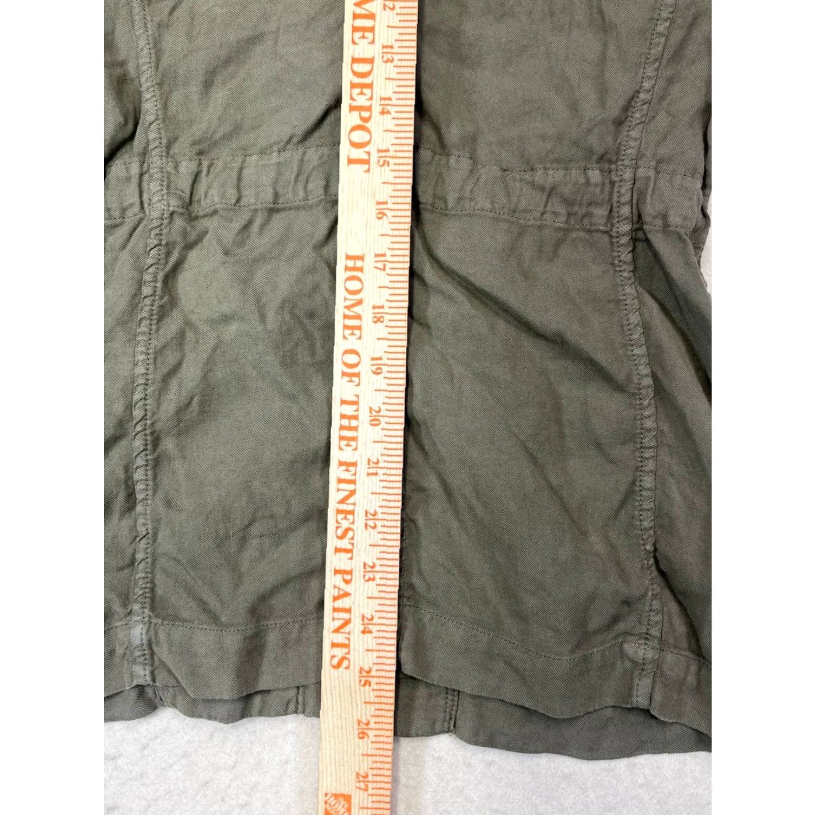 Olive Comptoir des Cotonniers Military Jacket Women's 36 Olive Brown Cotton Button Utility Safari Casual Size XS / US 0-2 / IT 36-38 - 4 Thumbnail