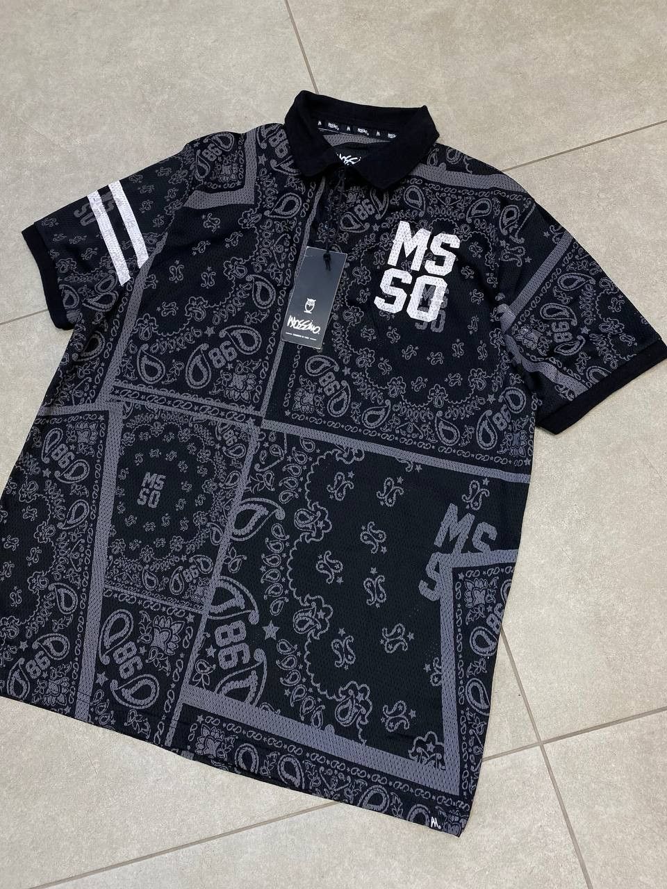 Mossimo Mossimo MSSO 86 Paisley AOP Polo Shirt Size US L / EU 52-54 / 3 - 4 Thumbnail
