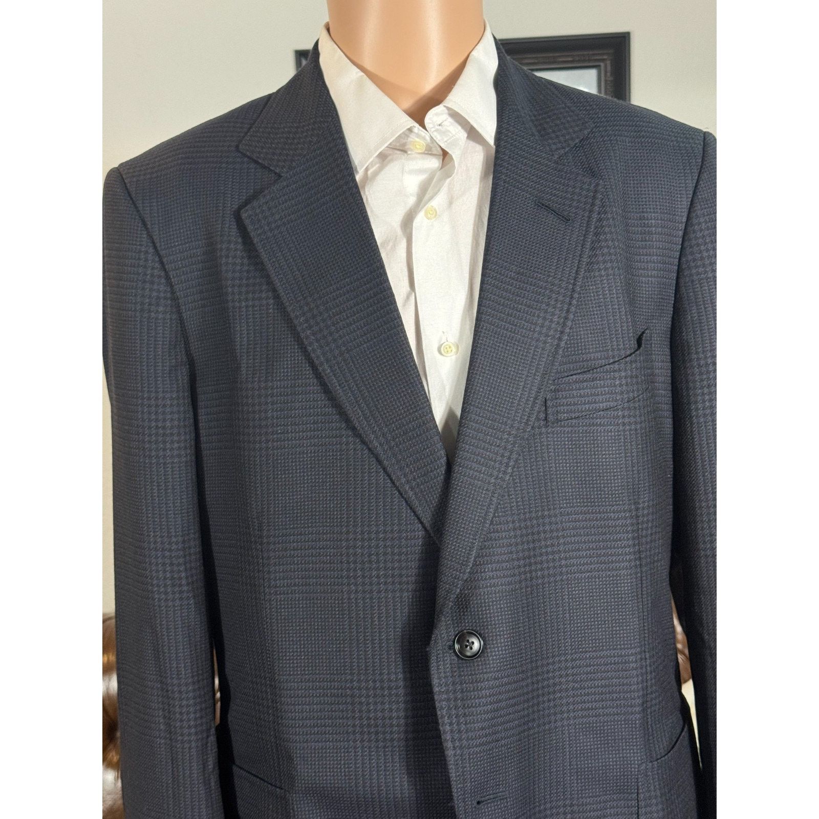 Tom Ford Tom Ford Blue O'Connor Houndstooth Blazer 52IT 42R US Size 42R - 1 Thumbnail