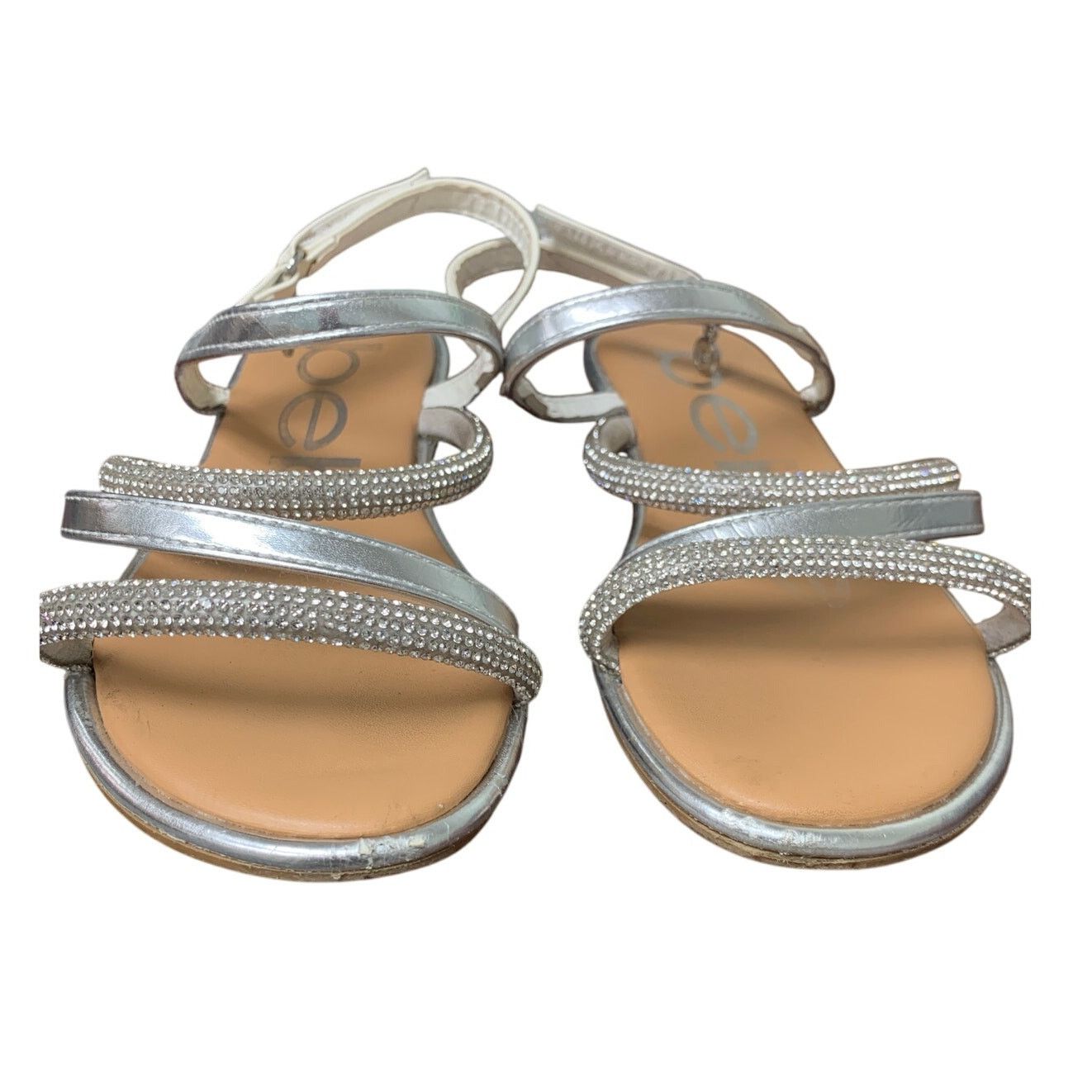 Bebe Bebe Girls Size 12 Silver Rhinestone Flat Sandal Shoes Size US 12 / IT 42 - 7 Thumbnail
