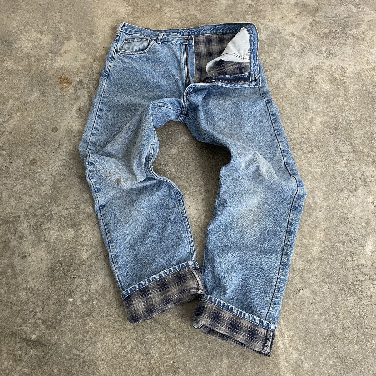 Carhartt Vintage Carhartt Blanket Lined Relaxed Fit Denim Jeans Size US 35 - 3 Thumbnail