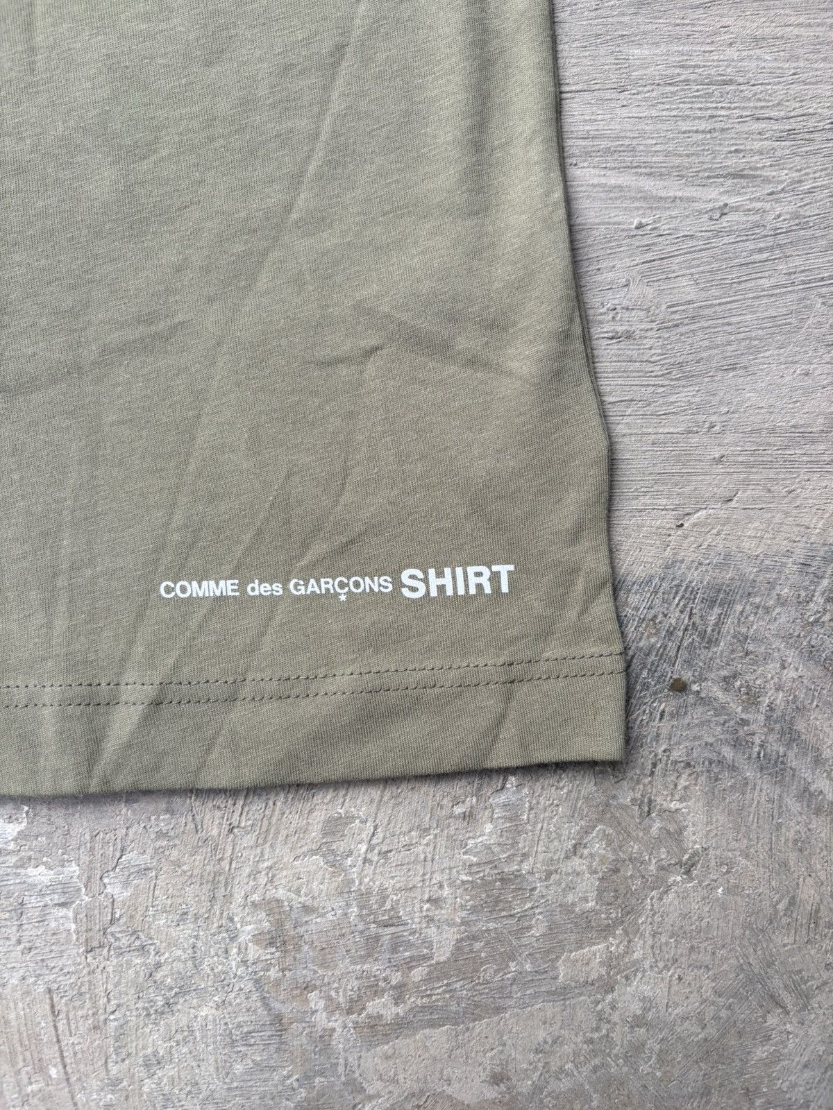 Comme des Garcons SHIRT Comme des Garçons Shirt Olive Green Oversized T-Shirt Size US XXL / EU 58 / 5 - 3 Thumbnail