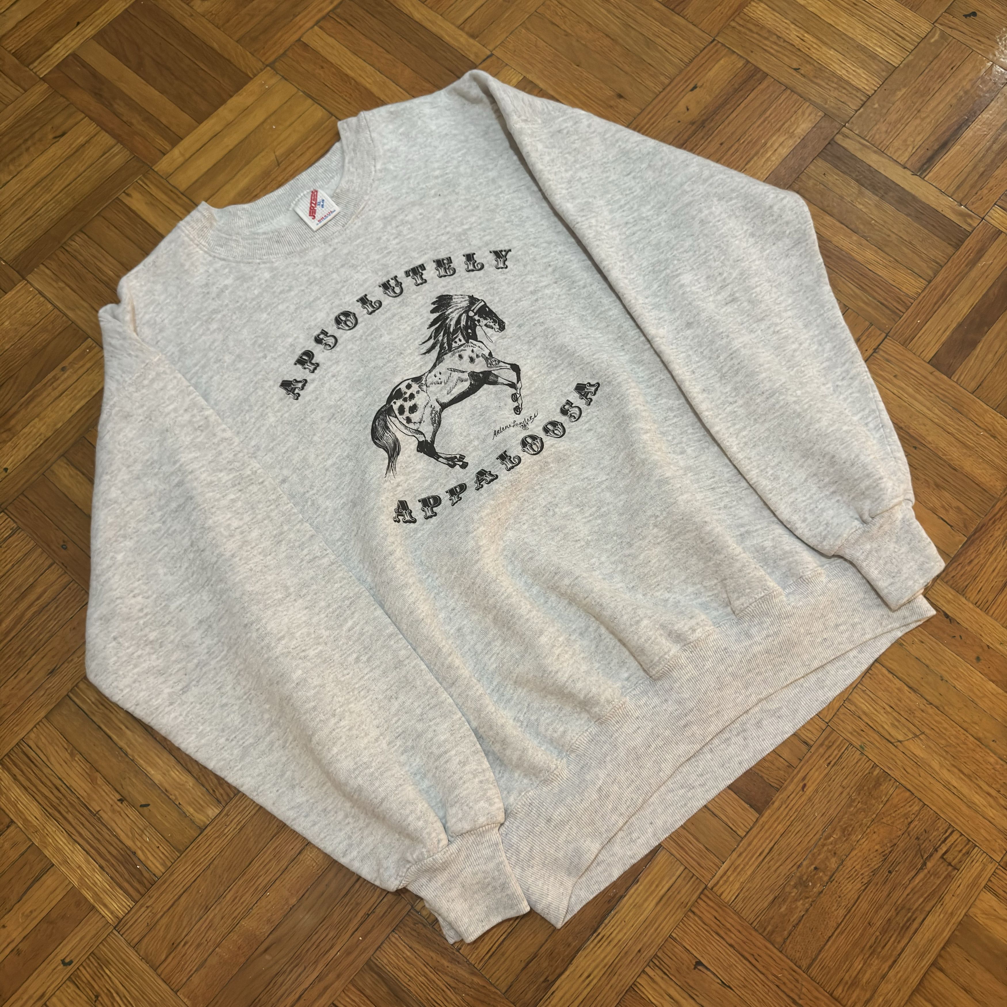 Vintage Vintage Made in USA Grey Sweatshirt Appaloosa Horse Size US M / EU 48-50 / 2 - 1 Preview