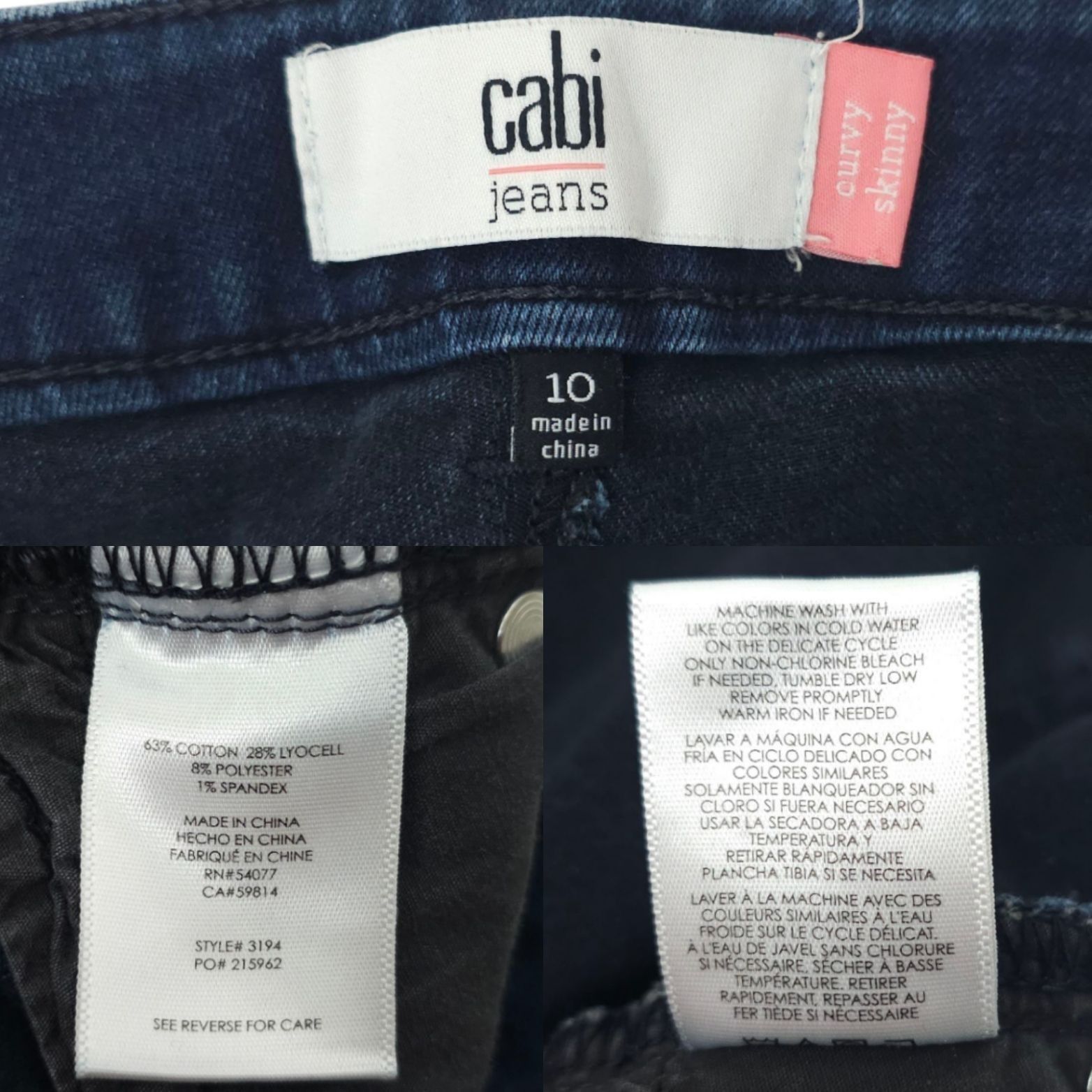 Other Cabi Curvy Skinny Jeans Womens Size 10 Stretch Distressed Size 32" / US 10 / IT 46 - 8 Thumbnail